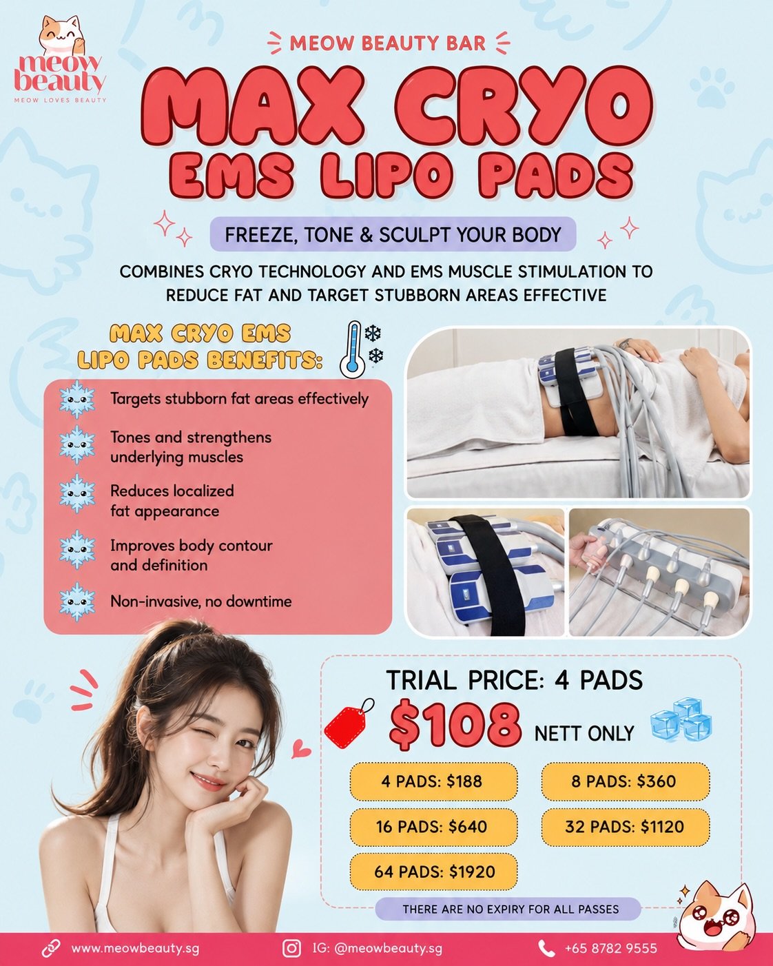 Fat Freeze or Max Cryo EMS Lipo Pads&hellip; which one suits your body goals better? 👀❄️⚡

💗 Fat Freeze
Perfect for targeted fat reduction &amp; body slimming.

💗 Max Cryo EMS Lipo Pads
Freeze fat + build muscle tone at the same time for faster, m