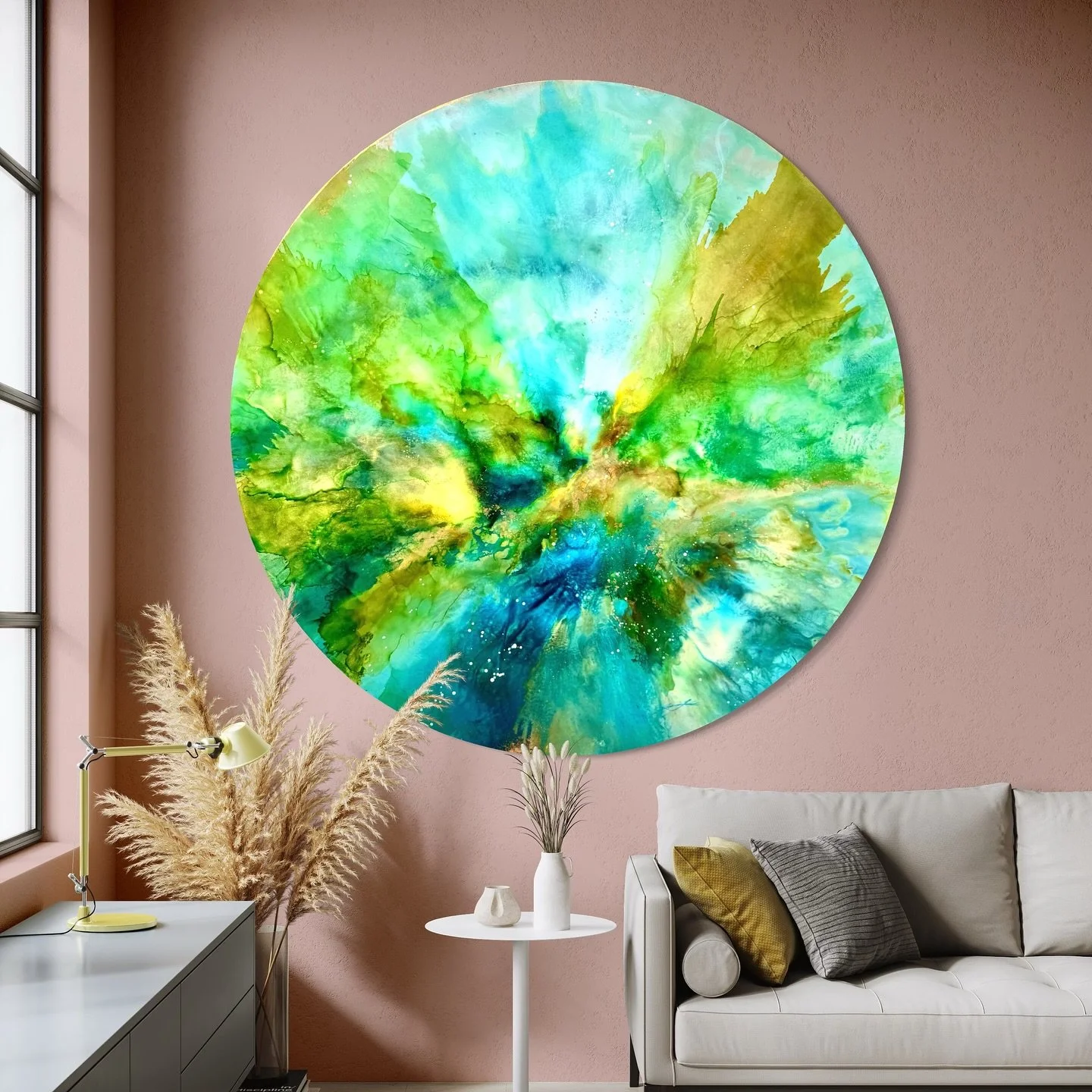 T&auml;&auml; sun on n&auml;ht&auml;v&auml; ✨🧚💚🩵

T&auml;m&auml; on liven&auml; aika j&auml;ttil&auml;inen; Halkaisija on hurjat 130 sentti&auml; ja teoksen kruunaavat kultaiset reunat.

&rdquo;Nyt voin p&auml;&auml;st&auml;&auml; syd&auml;meni uu