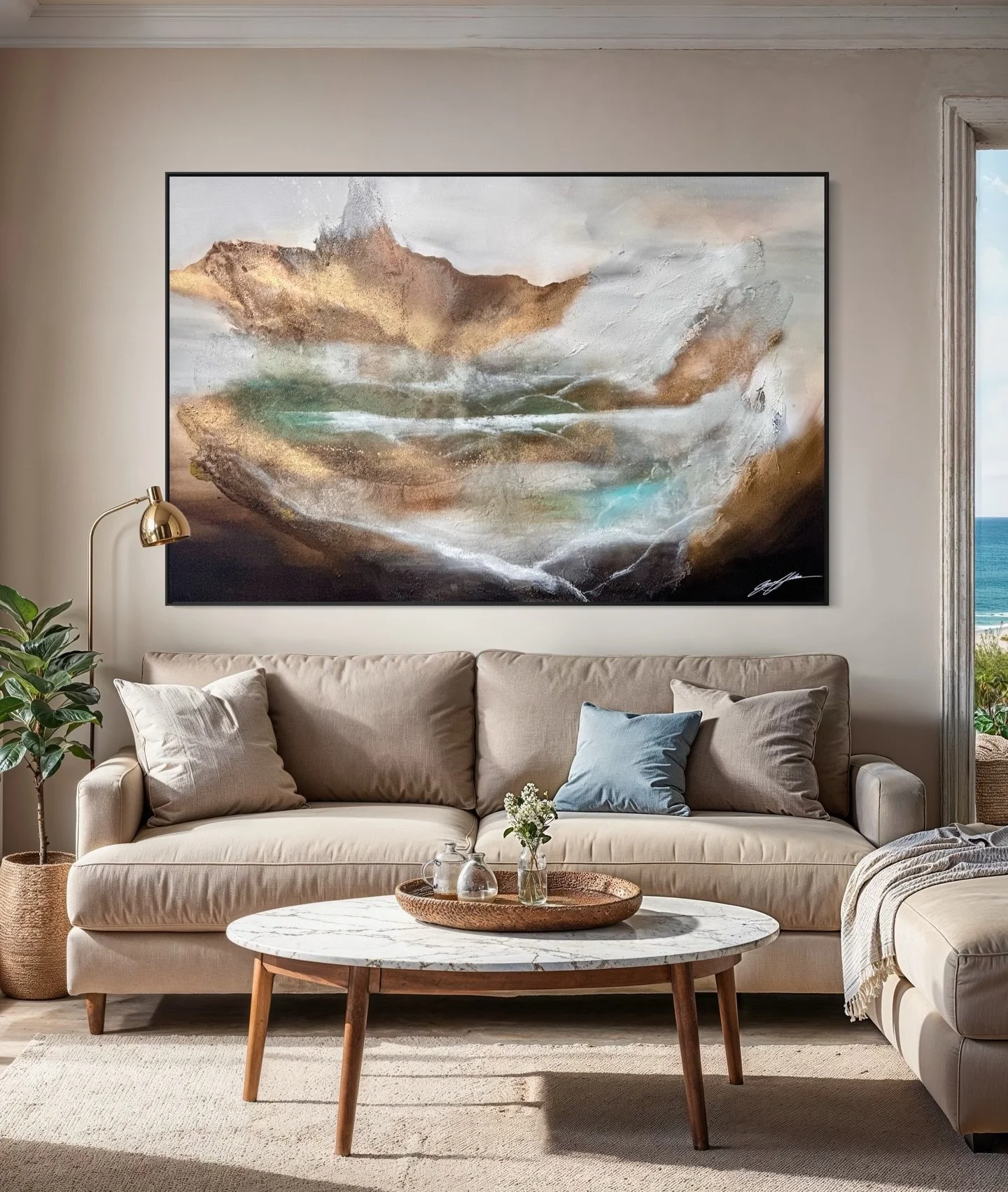 &rdquo;Maa, jossa rakkaus virtaa&rdquo;

150x100cm
Tekstuuritaideteos, jossa hiekkaa ja maav&auml;rej&auml;
Mustat reunat
Ripustusvalmis 

Saatavilla // 1300&euro; sis.kotiintoimitus