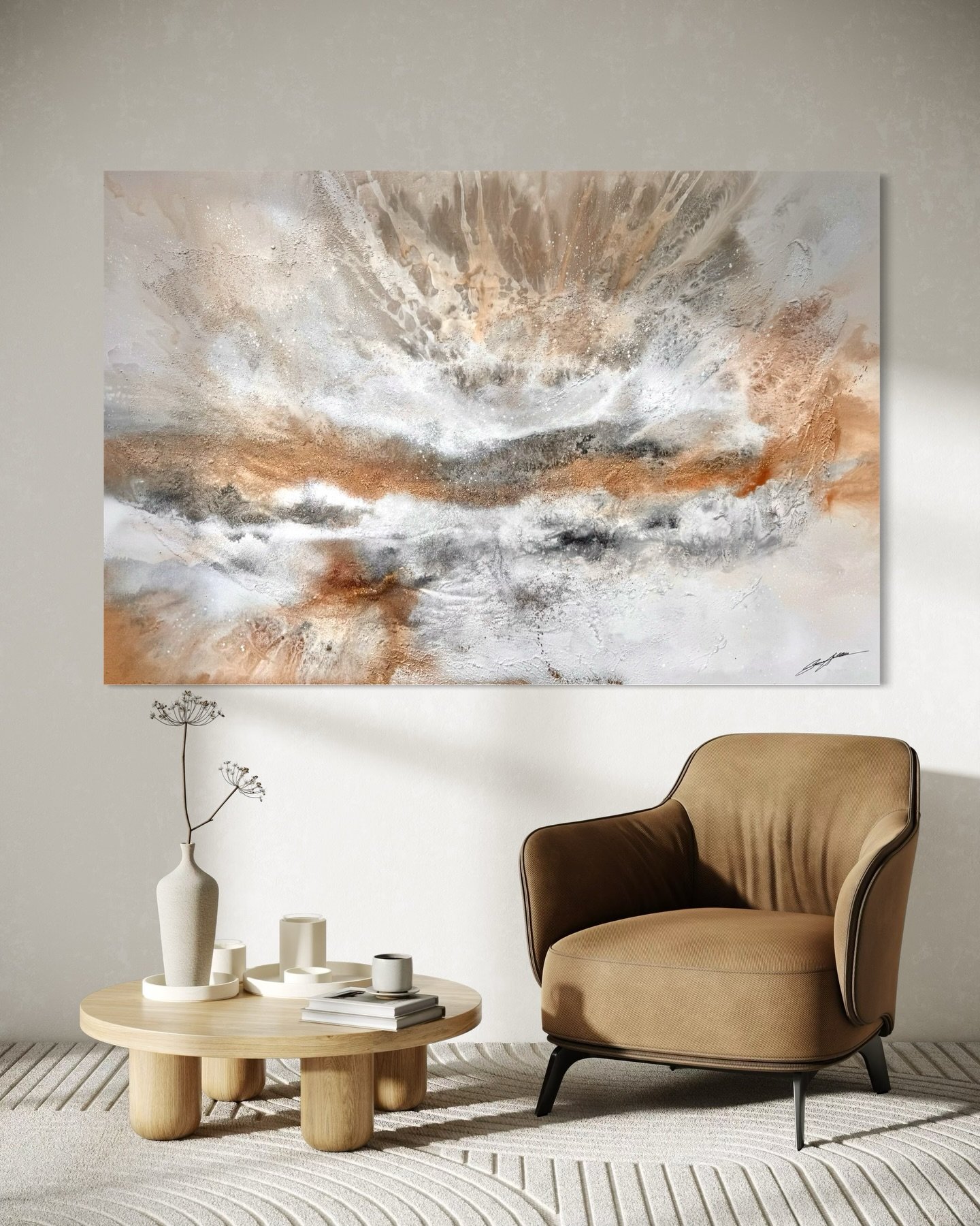 &Auml;&auml;nt&auml; vaimentava hiekkatekstuuriteos 🤎🦢✨

&rdquo;New beginning&rdquo;
150x100cm

Saatavilla // 1200&euro; sis.toimitus tai 900&euro; noutotarjous!
