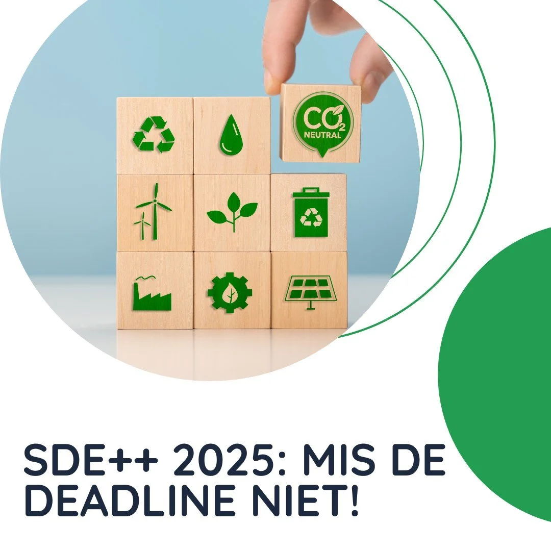 SDE++ aanvragen 2025 &ndash; mis je kans niet!

Wil jij grootschalig duurzame energie opwekken of CO₂-uitstoot verminderen? Met de SDE++ subsidie maak je jouw project financieel haalbaar. Wie het eerst komt, maakt de meeste kans!

De deadline is in z