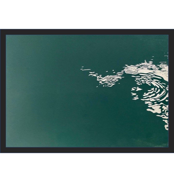 "Rippling Rings" linocut print