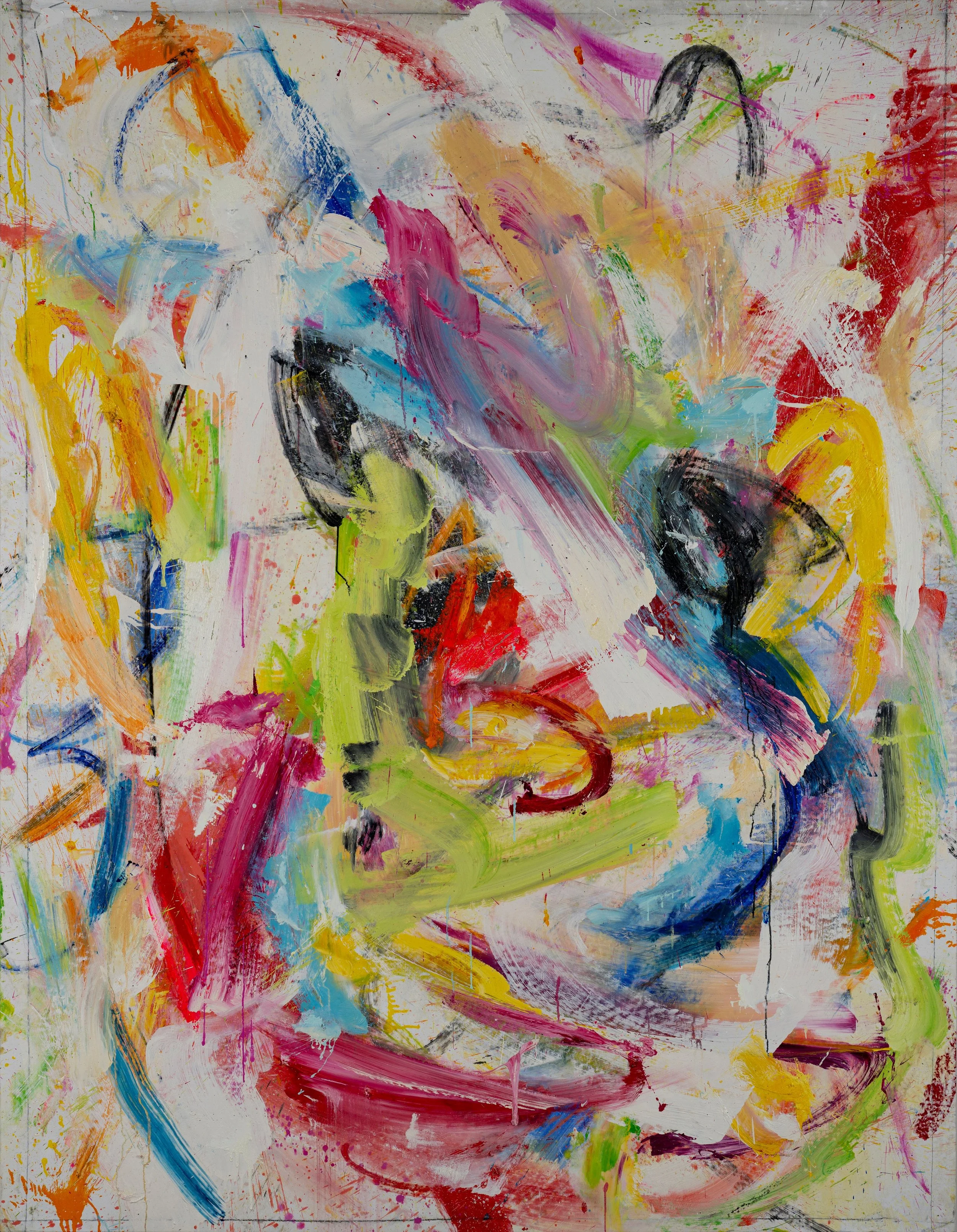 Self-portrait in summer, 2025-2026. Oil on canvas, 209x156cm, inv.GM26-15. © Gís Marí