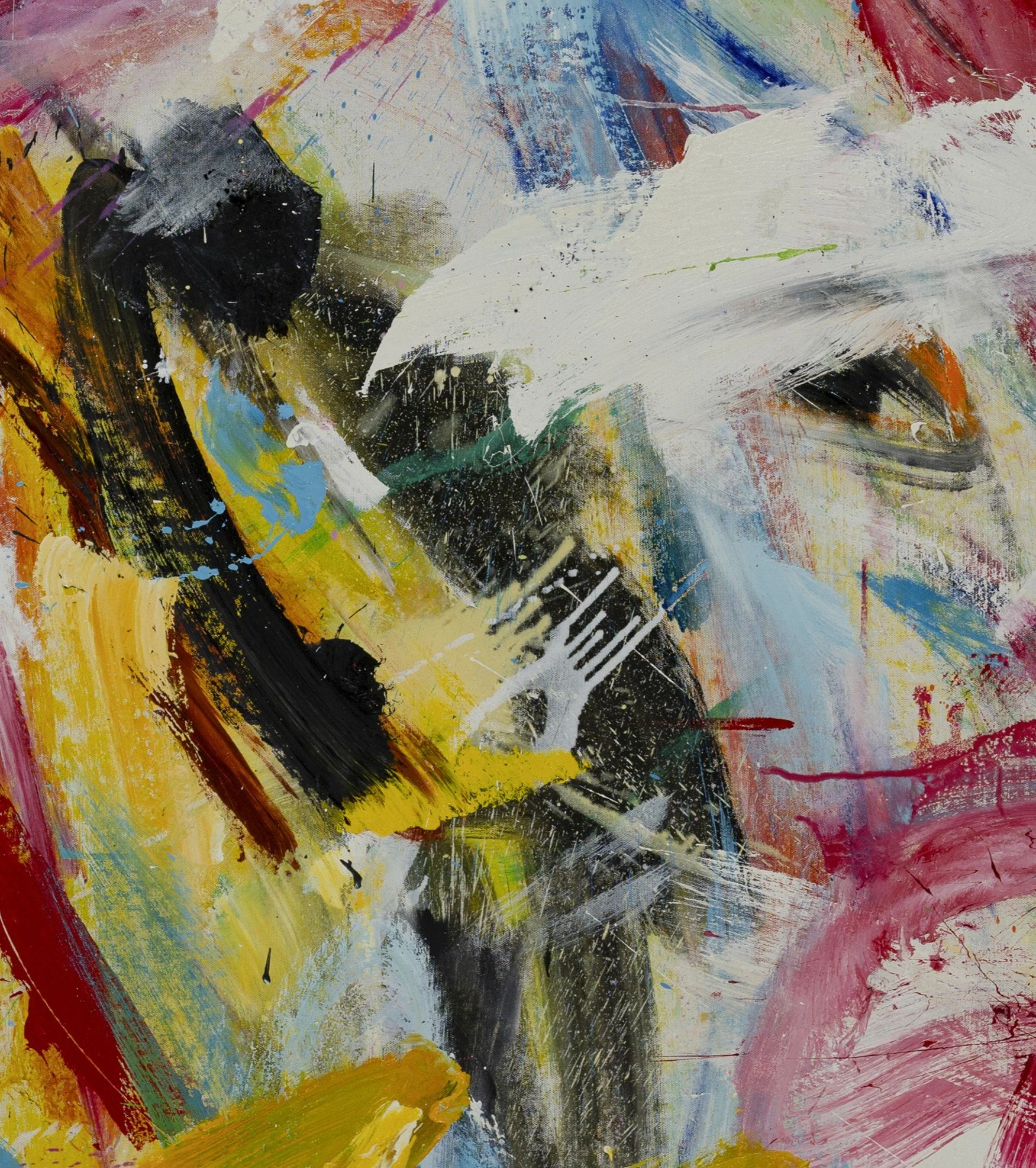 Detail. A reflection only known to me, 2025-2026. Oil on canvas, 163x145cm, inv.GM26-03. © Gís Marí