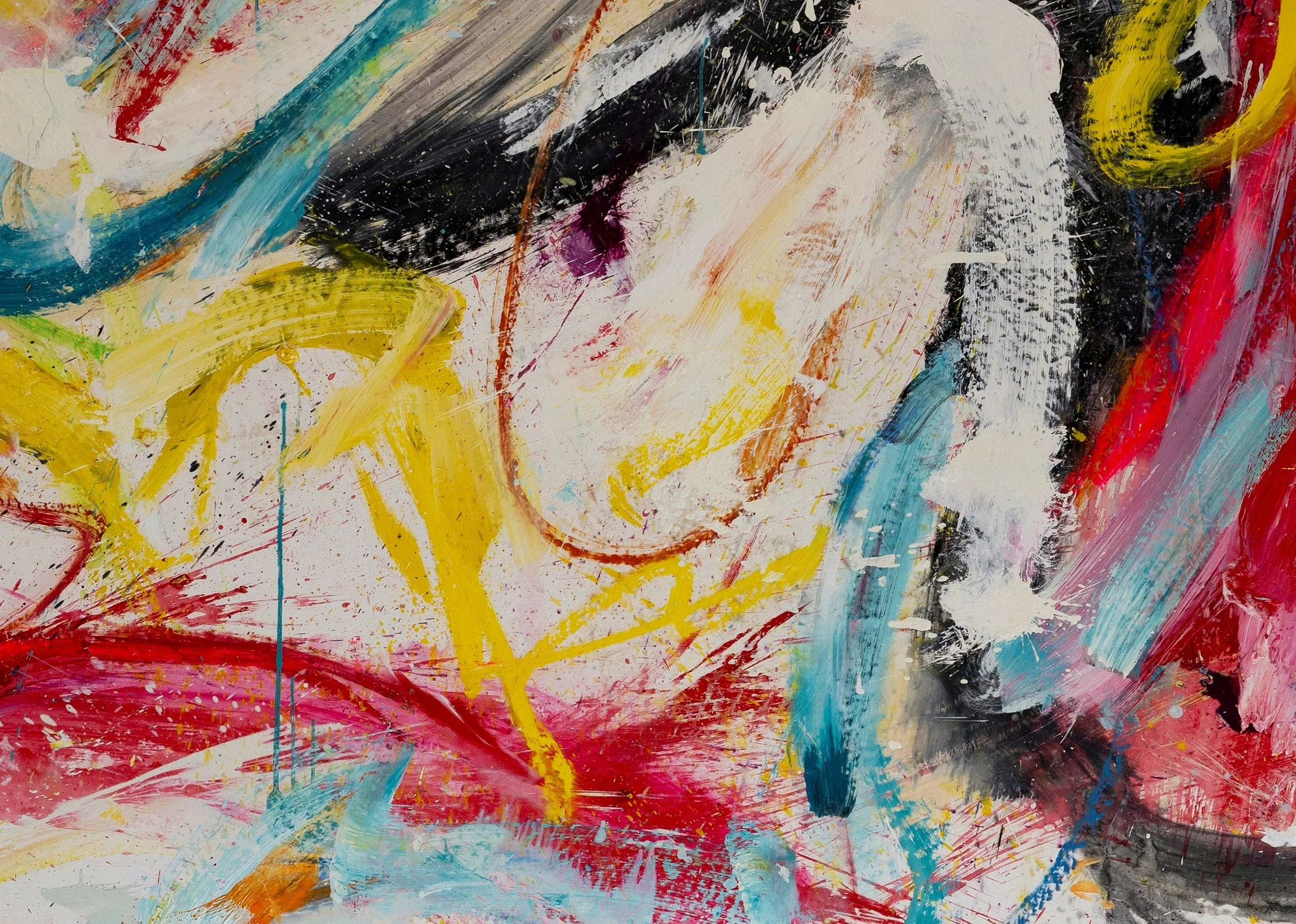Deatil. Sweet abyss, 2026. Acrylic and oil on canvas, 211x296cm, inv.GM26-11. © Gís Marí