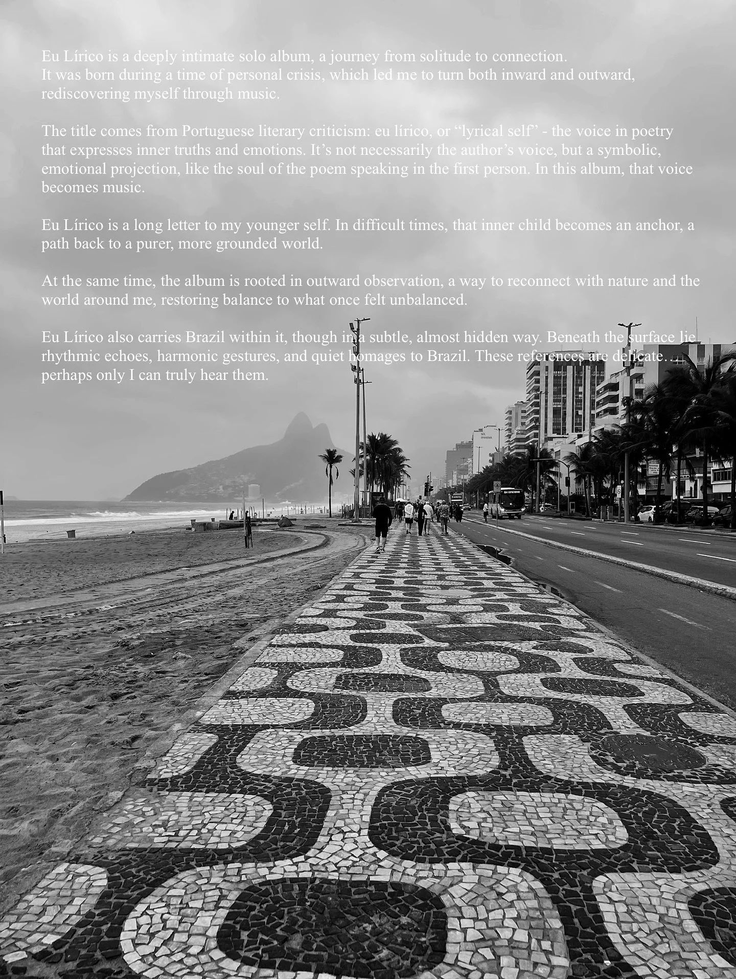 Eu L&iacute;rico is out everywhere in the world.
Not gonna lie&hellip;it feels like finally letting go of emotions and feelings I&rsquo;ve been carrying inside for a long time, releasing them into the world and allowing myself to let go. 
Hopefully, 