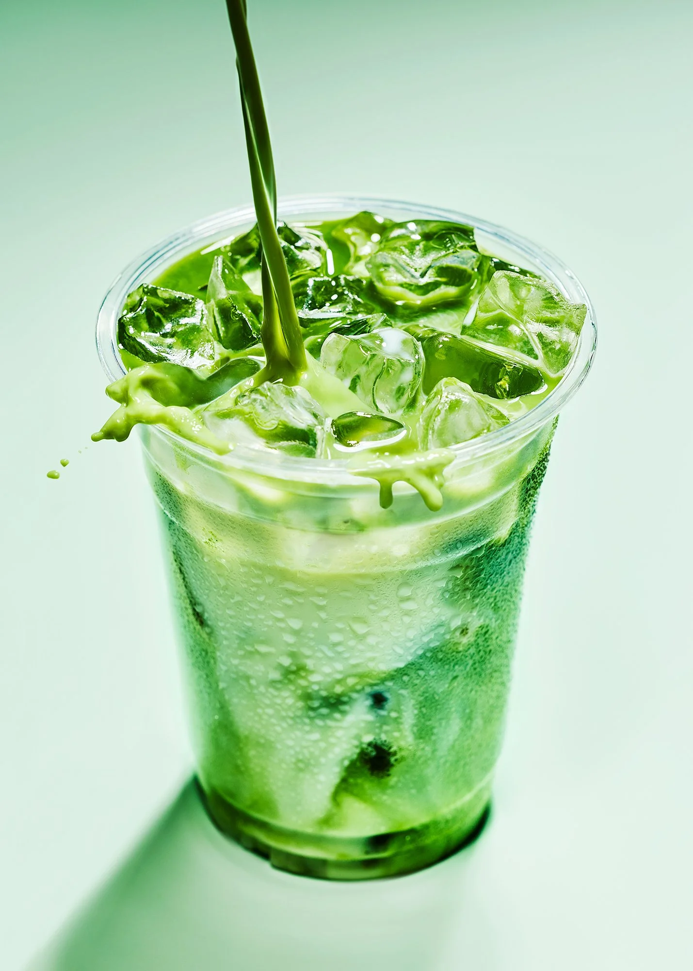 Iced matcha latte by London based photographer Danielle Wood.