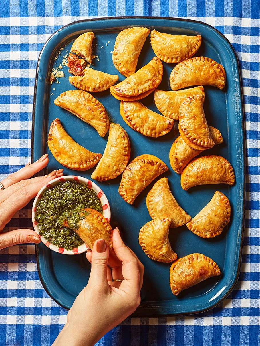 Harrisa beef empanadas from The Brunch Club cookbook.  Photography by Danielle Wood.