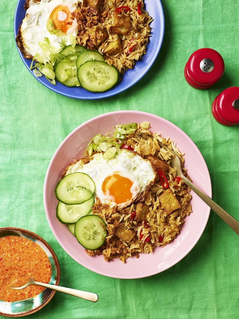Nasi Goring from What To Cook When Everyone's Hungry cookbook by Shelina Permalloo.  Photographer Danielle Wood.