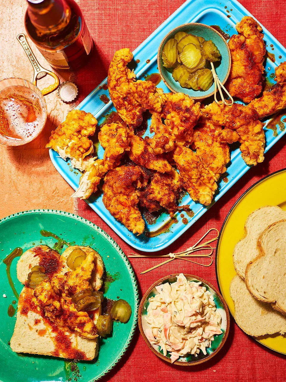 Nashville hot chicken shot for Sainsbury's Magazine by London based photographer Danielle Wood.