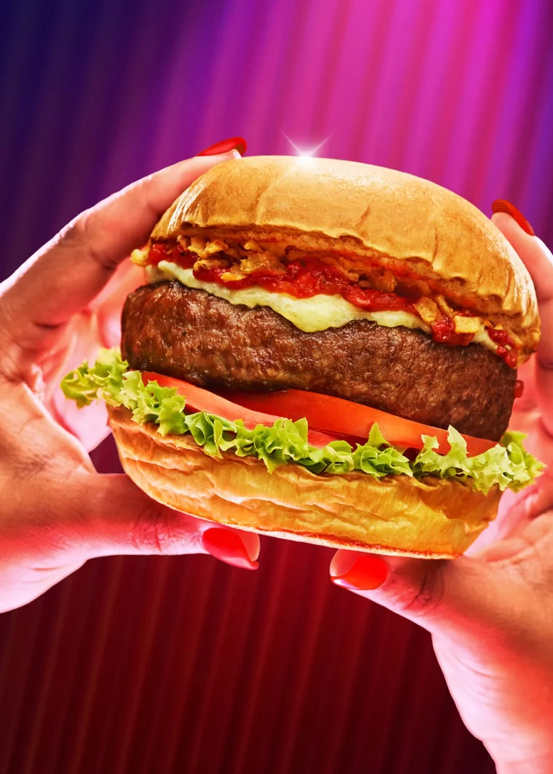 Burger for Tesco's The Best Night In campaign by London-based food photographer Danielle Wood. 