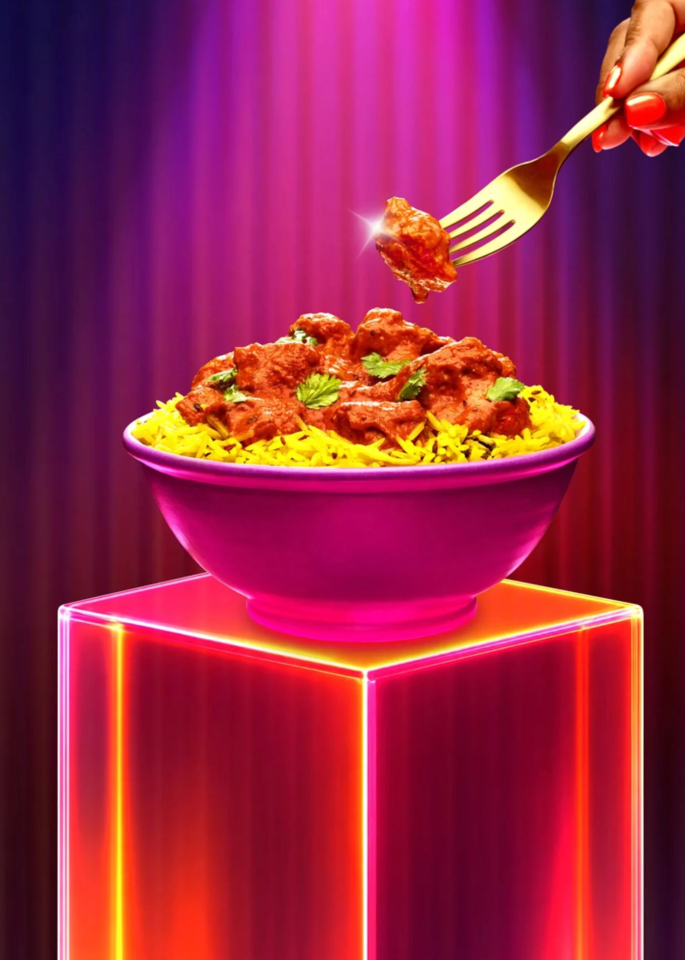 Chicken curry for Tesco's The Best Night In campaign by London-based food photographer Danielle Wood. 
