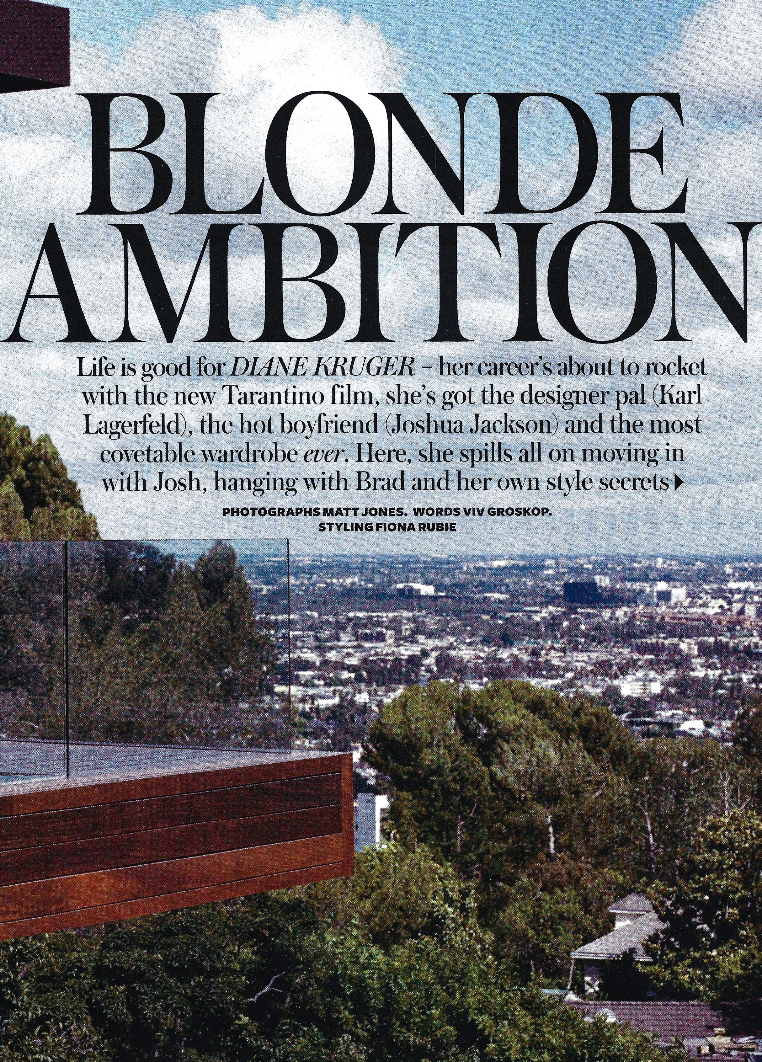 Diane Kruger by Matt Jones for InStyle