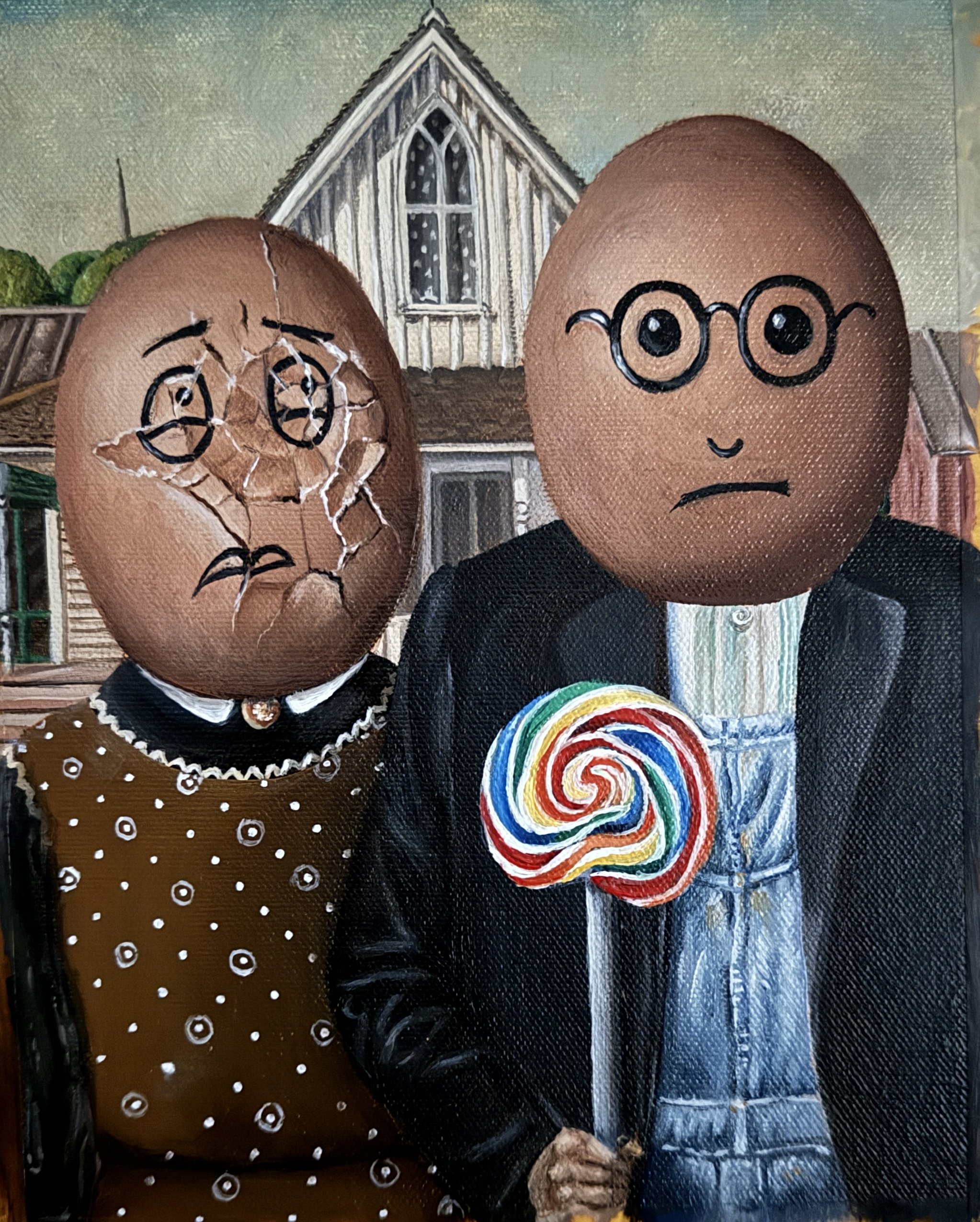 American Domestic - after Grant Wood