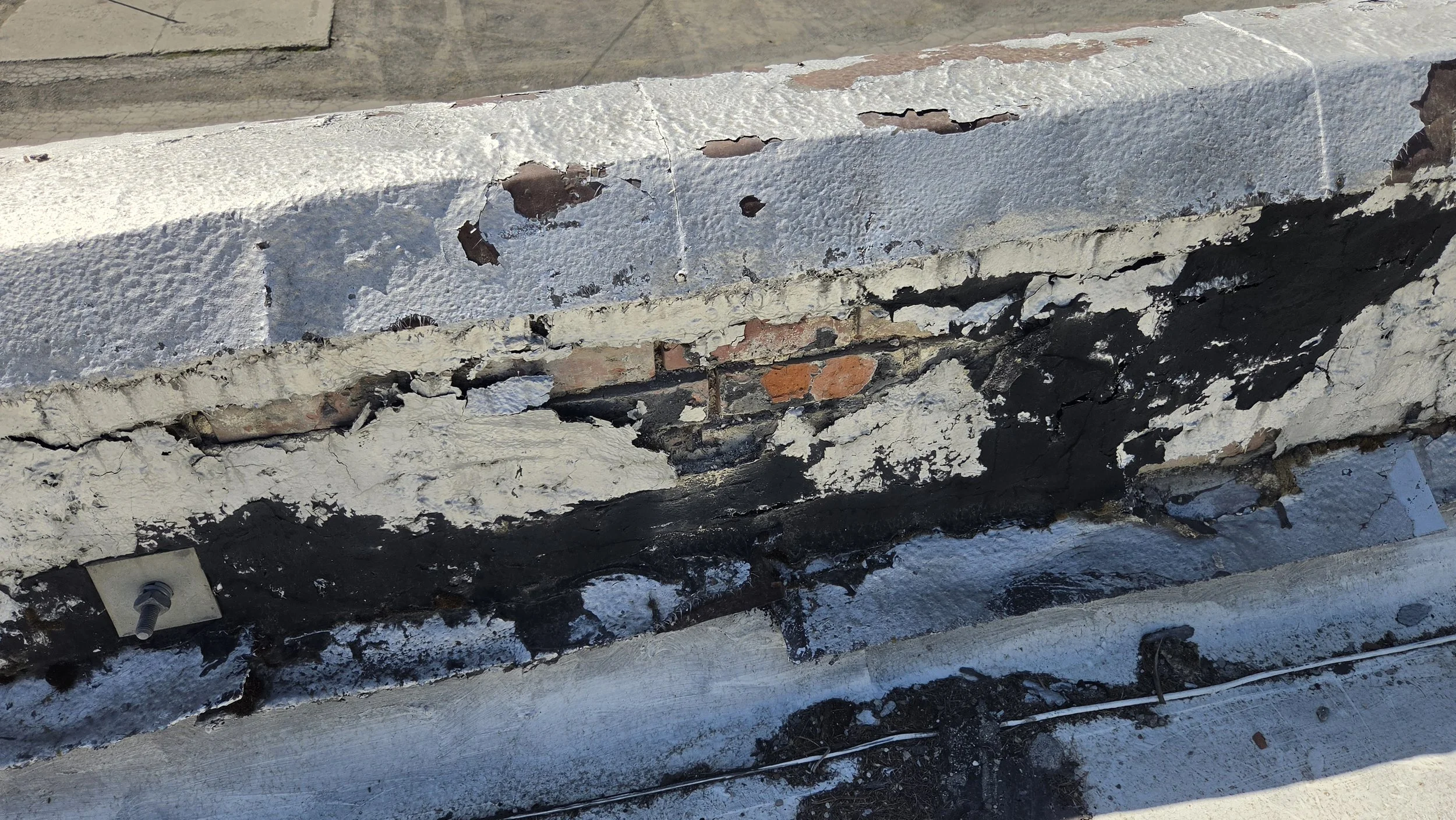 Deteriorated Unreinforced Masonry Parapet Wall Idaho