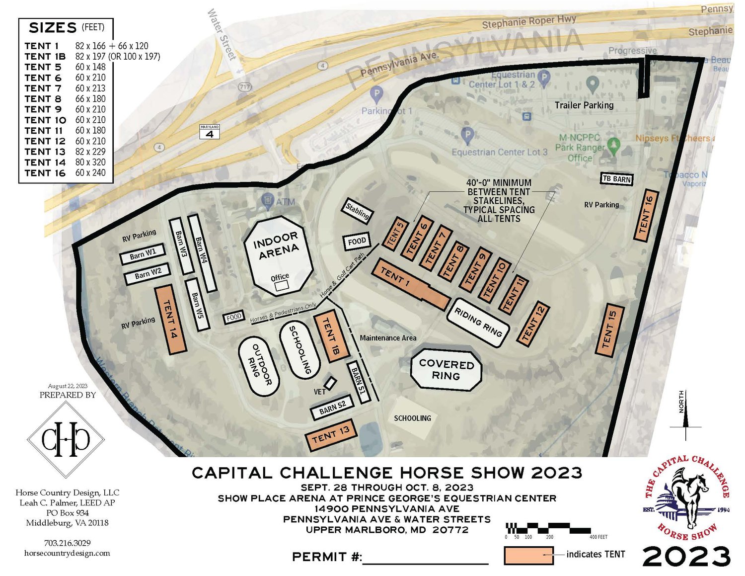 Showgrounds Map — Capital Challenge Horse Show