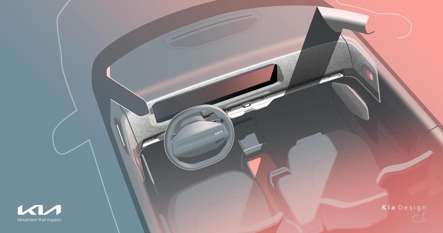 #designsketches 
&mdash;&mdash;&mdash;
Beautiful drawings from our talented Interior Designer @cbowork of the EV2.
&mdash;&mdash;&mdash;
#kia #ev2 #design #cardesignercommunity