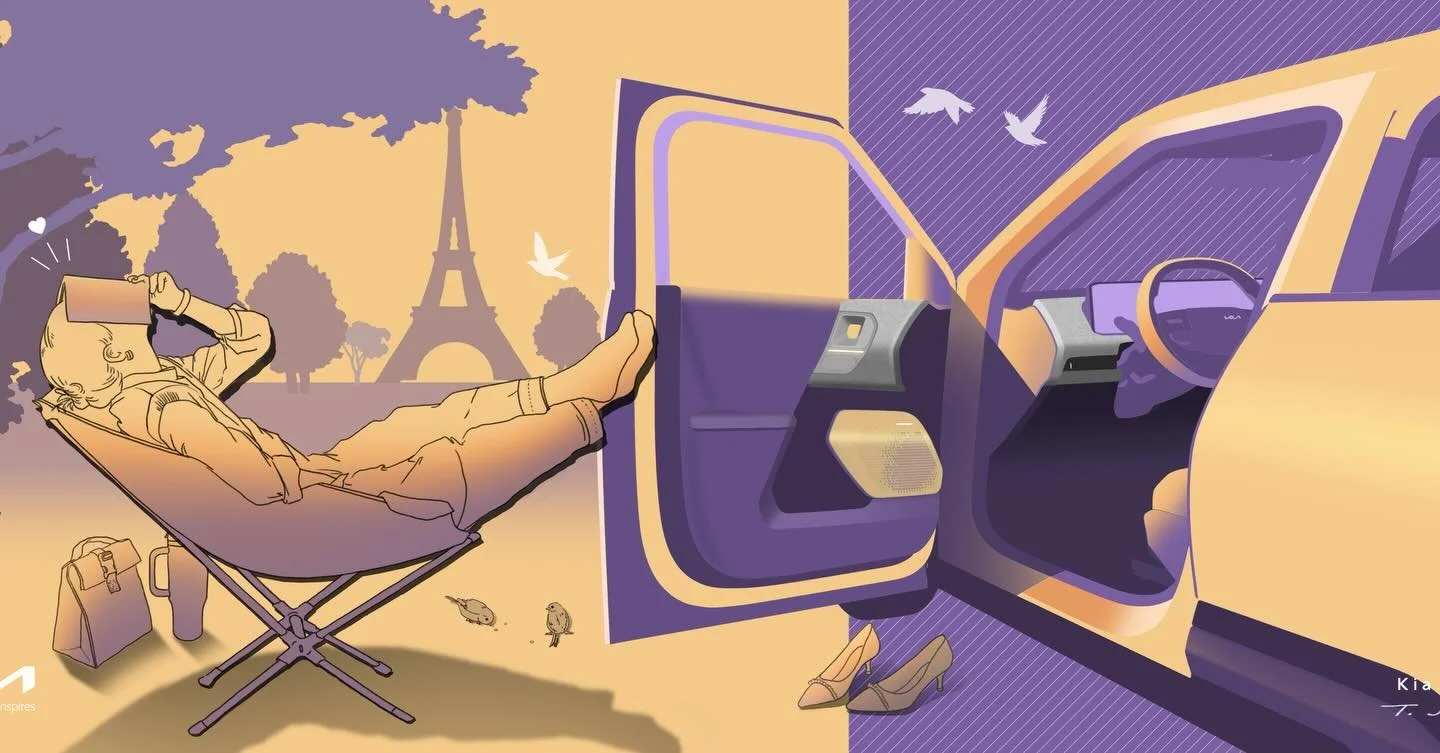 #designingexperiences 
&mdash;&mdash;&mdash;
Picnic in the city, designing experiences.
&mdash;&mdash;&mdash;
#kia #ev2 #design #cardesignercommunity