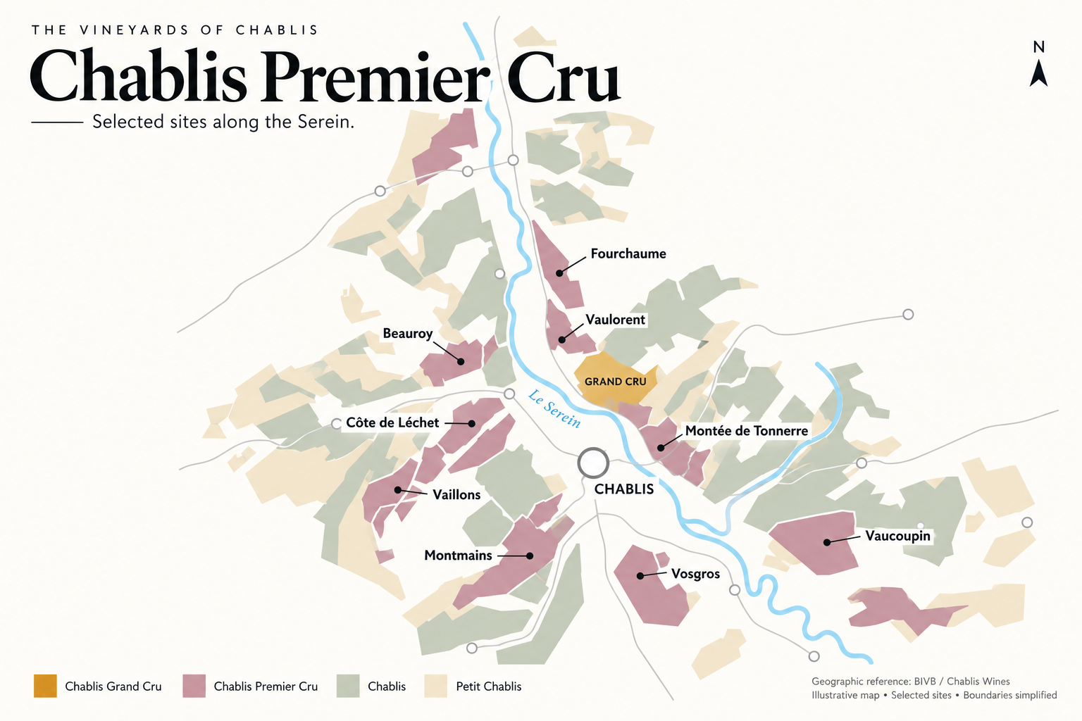 Chablis Premier Cru Vineyard Map
