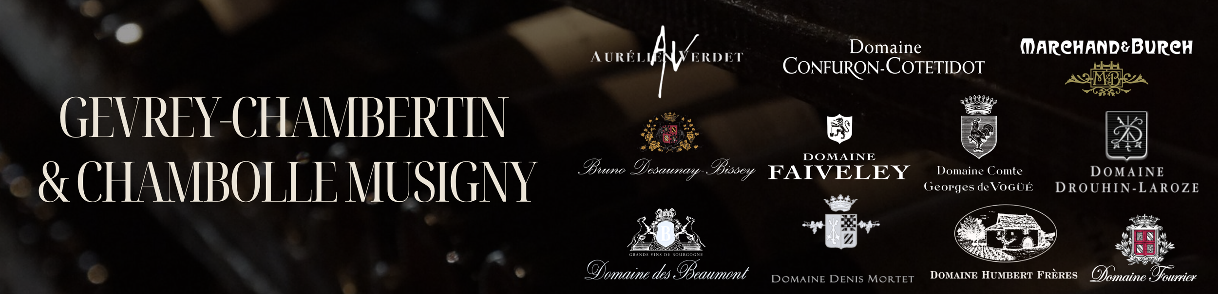 Gevrey-chambertin chambolle musigny thin banner producers