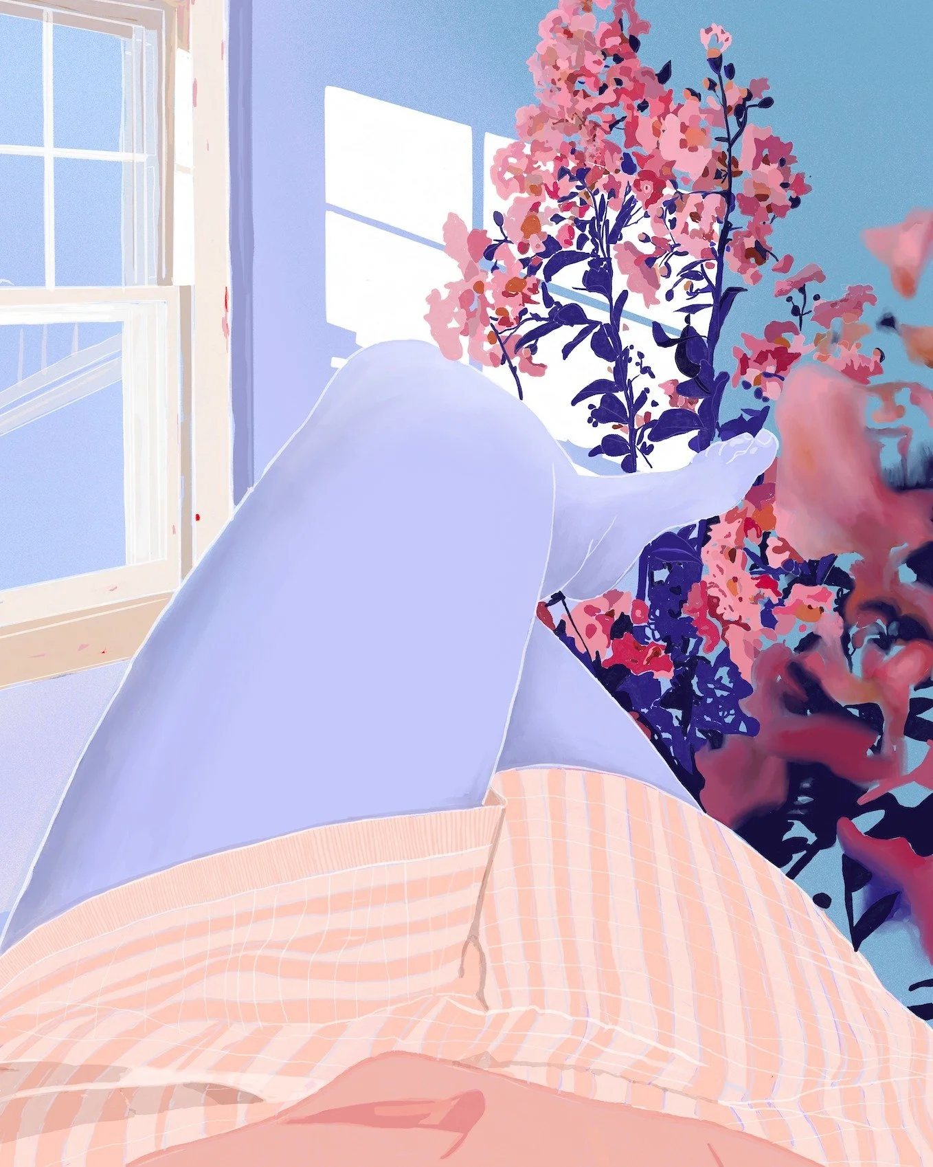 In this work, I explore the power of pause: the stillness in a fleeting moment that allows us to reconnect with ourselves and our surroundings. It invites the viewer to consider the beauty in these small, often overlooked fragments of time&mdash;mome