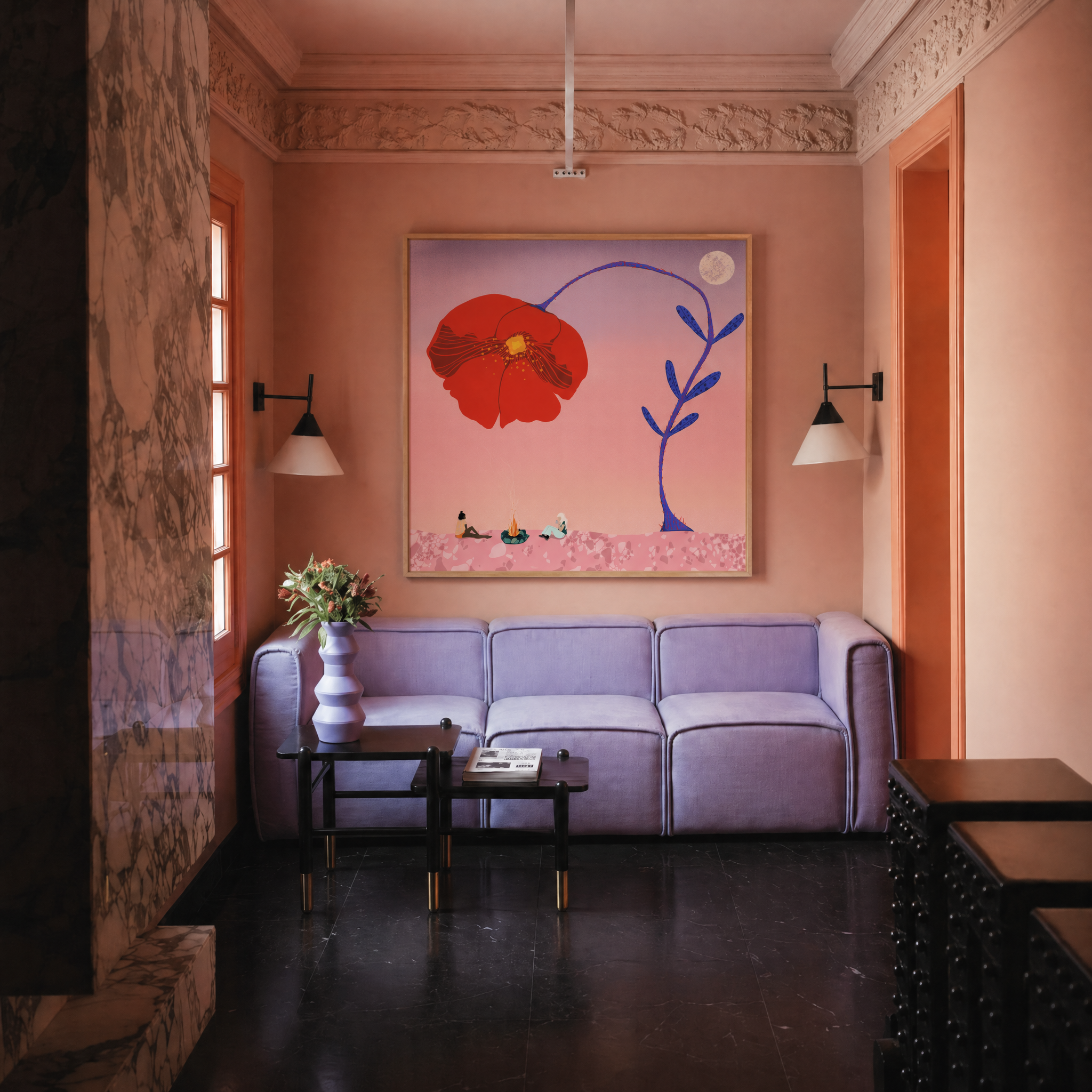 Artwork 1 in Room 1 - purple sofa.png