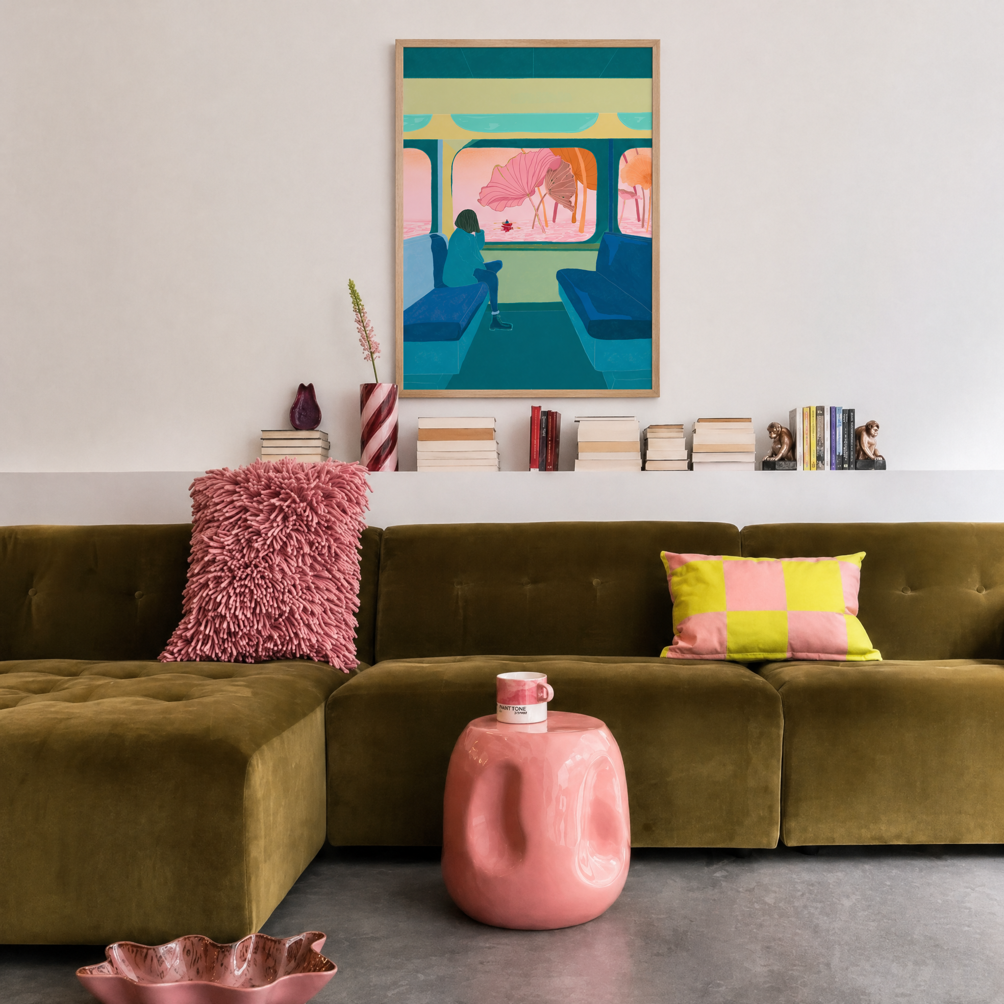 Artwork on green sofa wall.png
