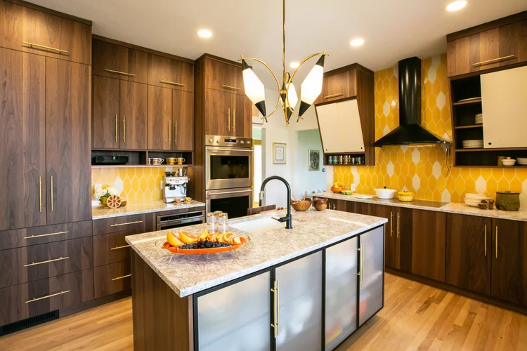 Mid century kitchen at Applewood Atomic Ranch in Lakewood