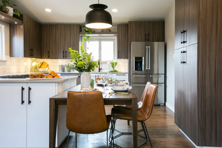 Brightened 1950s kitchen on West Elmhurst Drive in Littleton