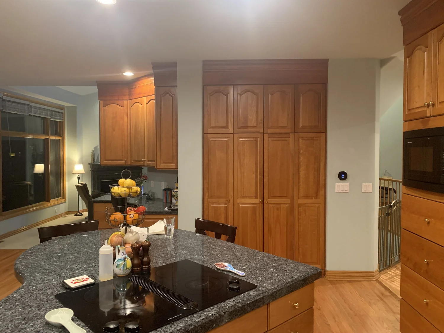 The original walk-in pantry doors and built-in desk