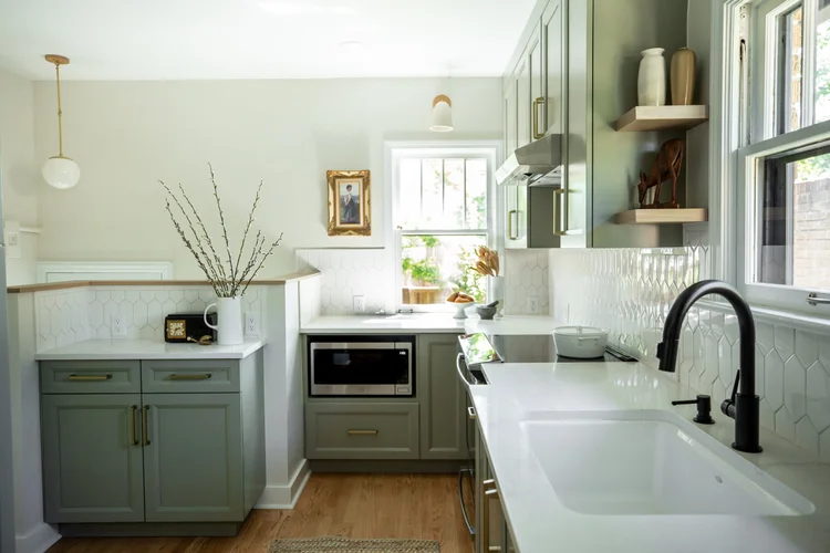 Reimagined kitchen in the Jackson Street Tudor bungalow in Denver