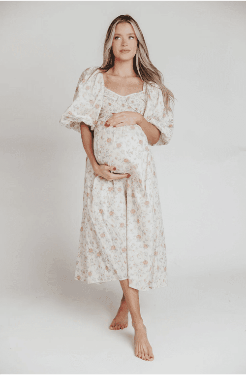 flowy dress for newborn photos Women's Dress - Flowy Blue & White Dress main image 0