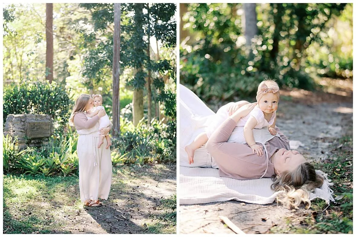 mini session in a green area in Stuart FL