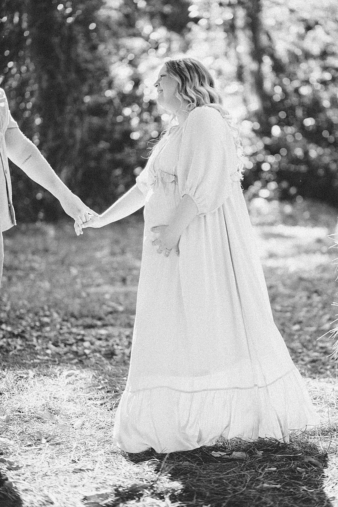black and white image of a south florida maternity session