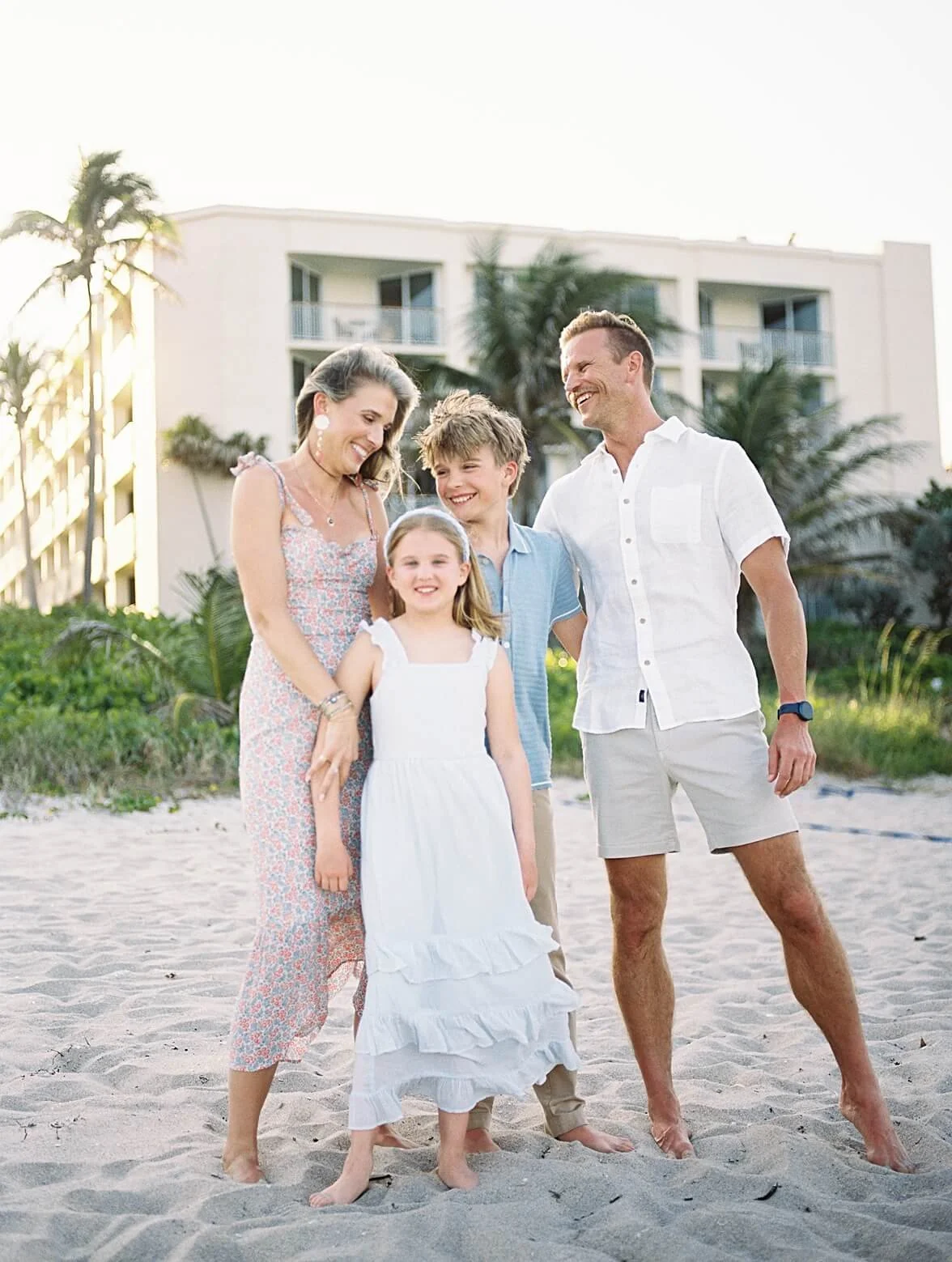 jupiter family on the beach at photo session