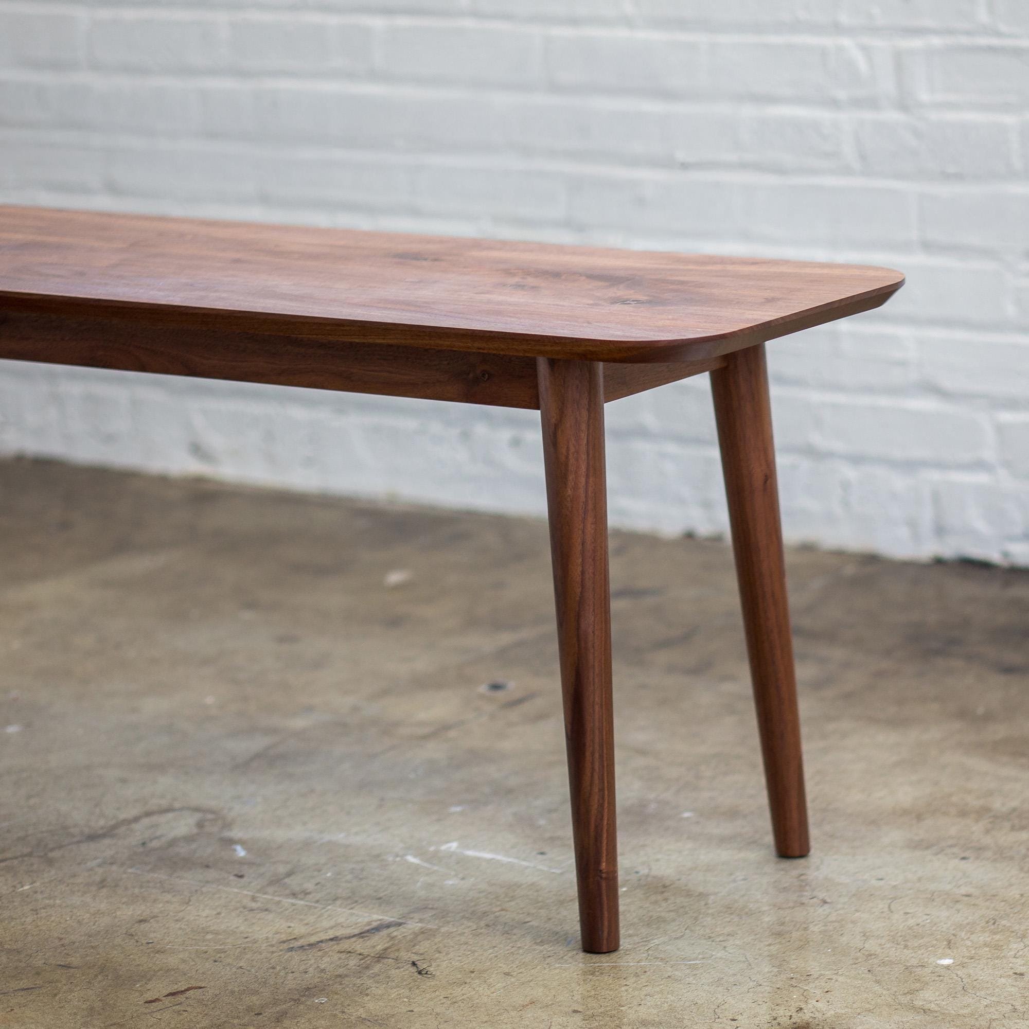 Mid-Century Modern Walnut Bench