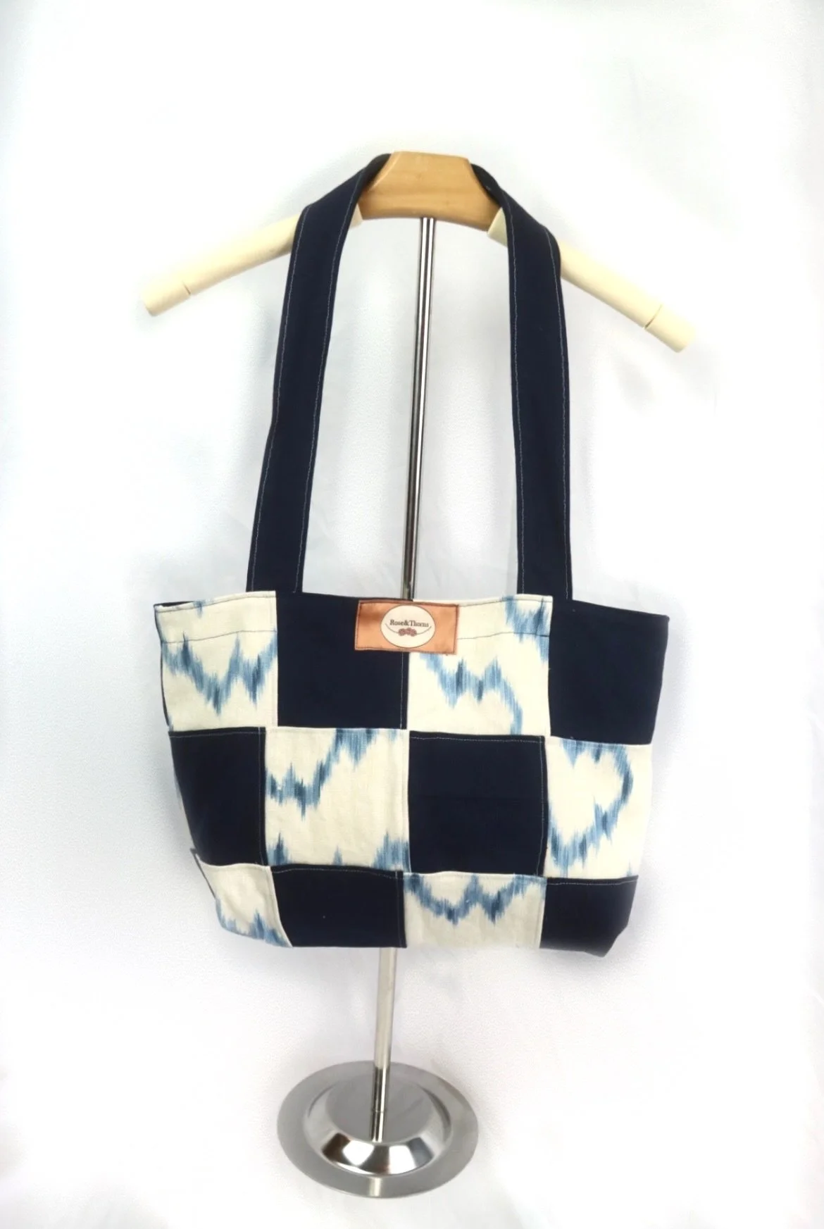 Electric Blue Patchwork Tote