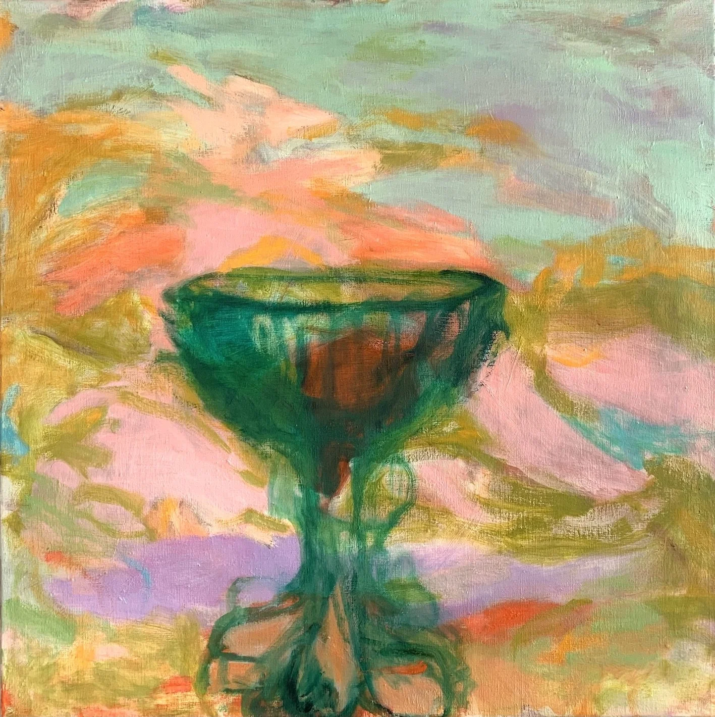 Lähde jonka vesi ei ehdy IV / Spring of water whose waters do not fail IV / oil on linen / 70x70 cm