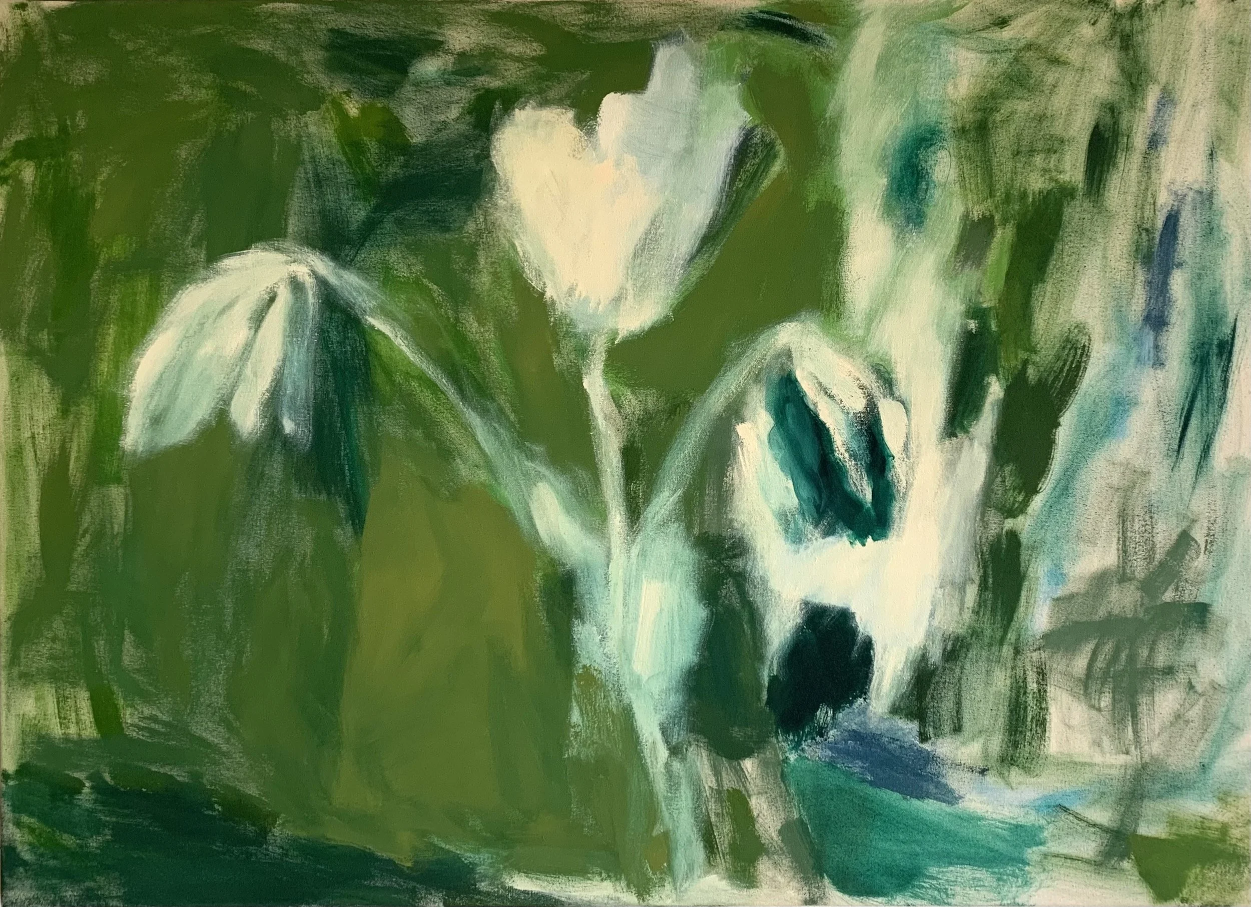 Kaipaus joka ei katoa II / tempera kankaalle / 60x90 cm
