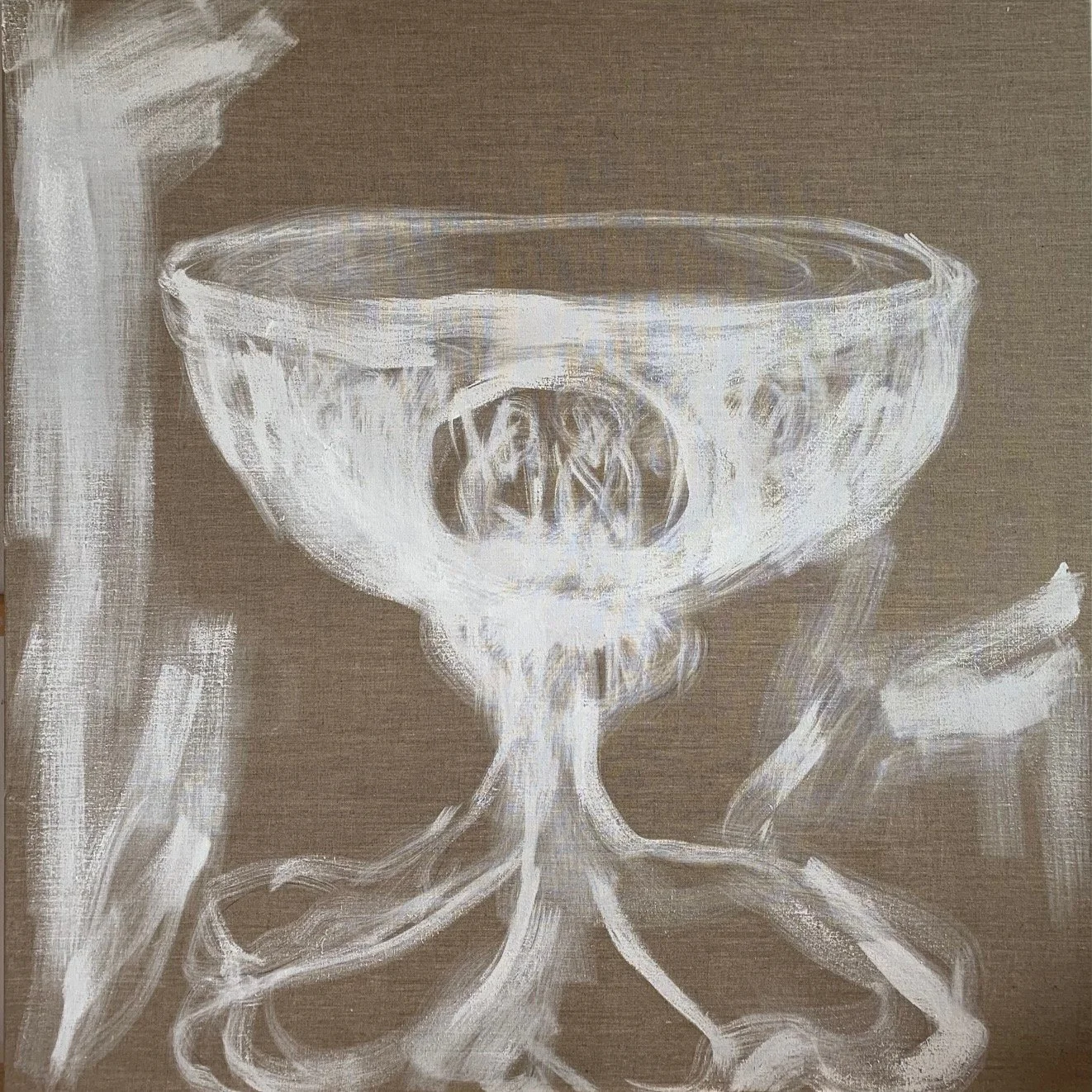 Lähde jonka vesi ei ehdy I / Spring of water whose waters do not fail I / tempera on linen / 116x116 cm