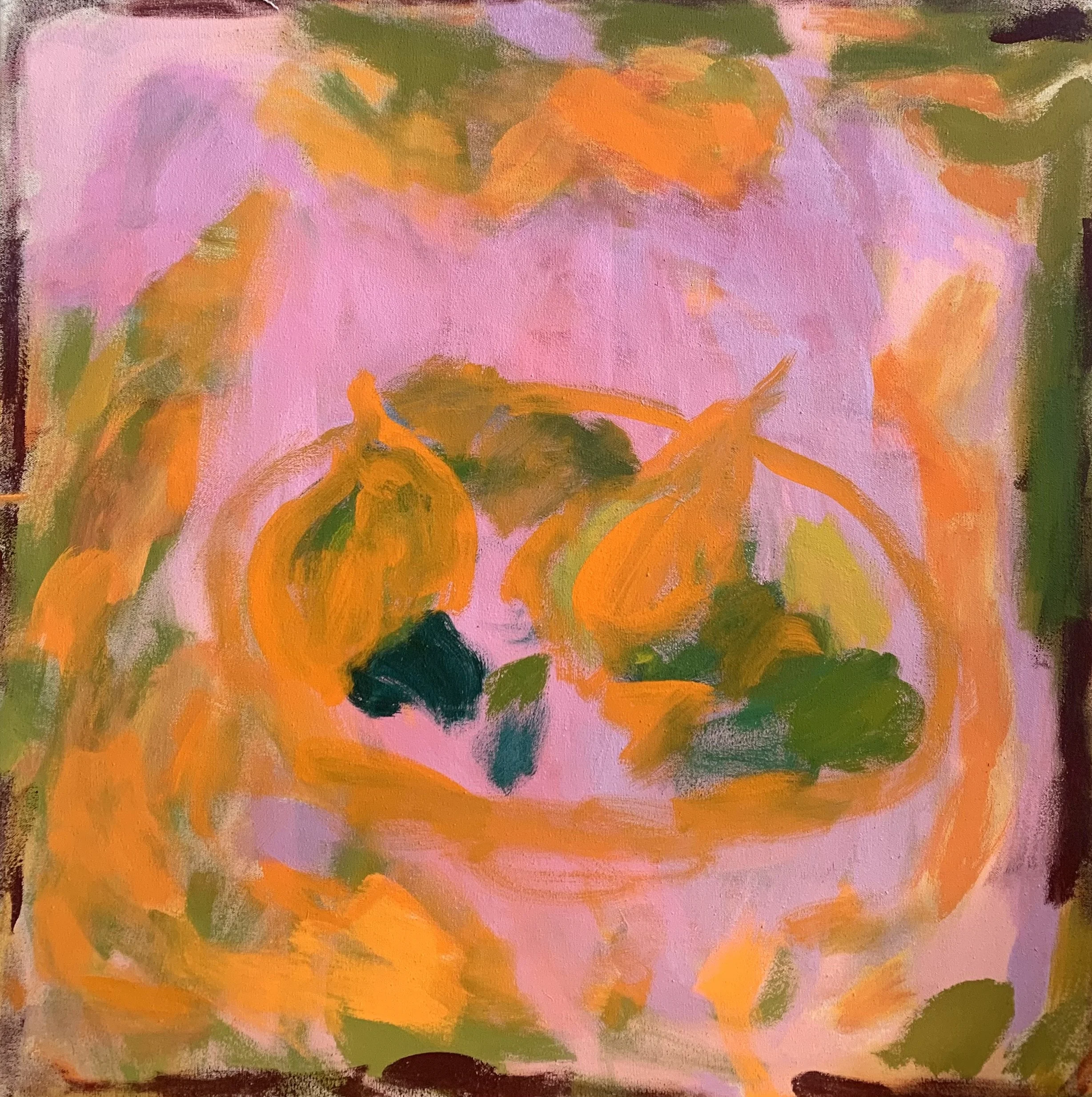 Hedelmät eivät koskaan lopu / Endles flow of fruit / tempera on canvas / 60x60 cm