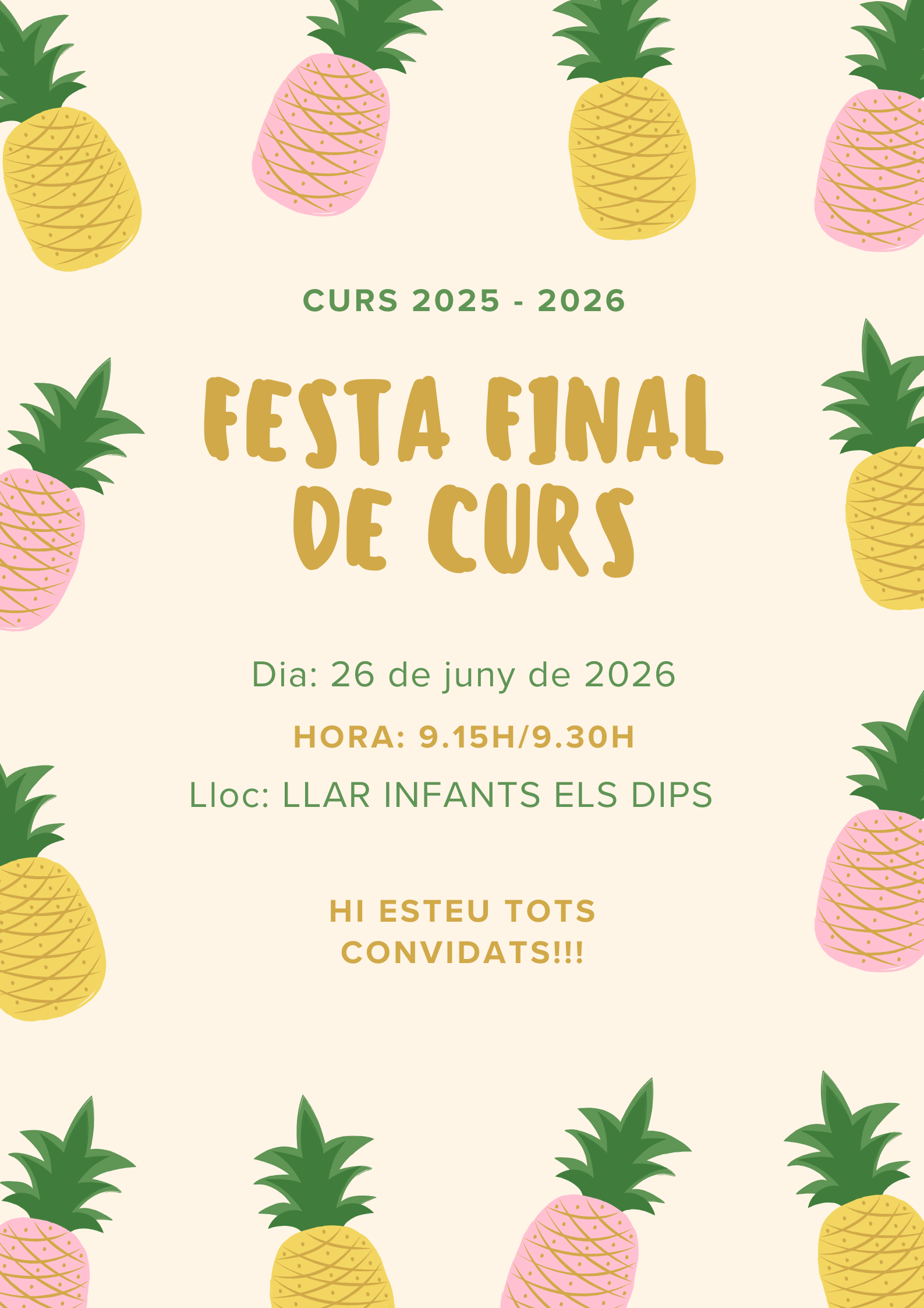 FESTA FINAL DE CURS 2025 - 26