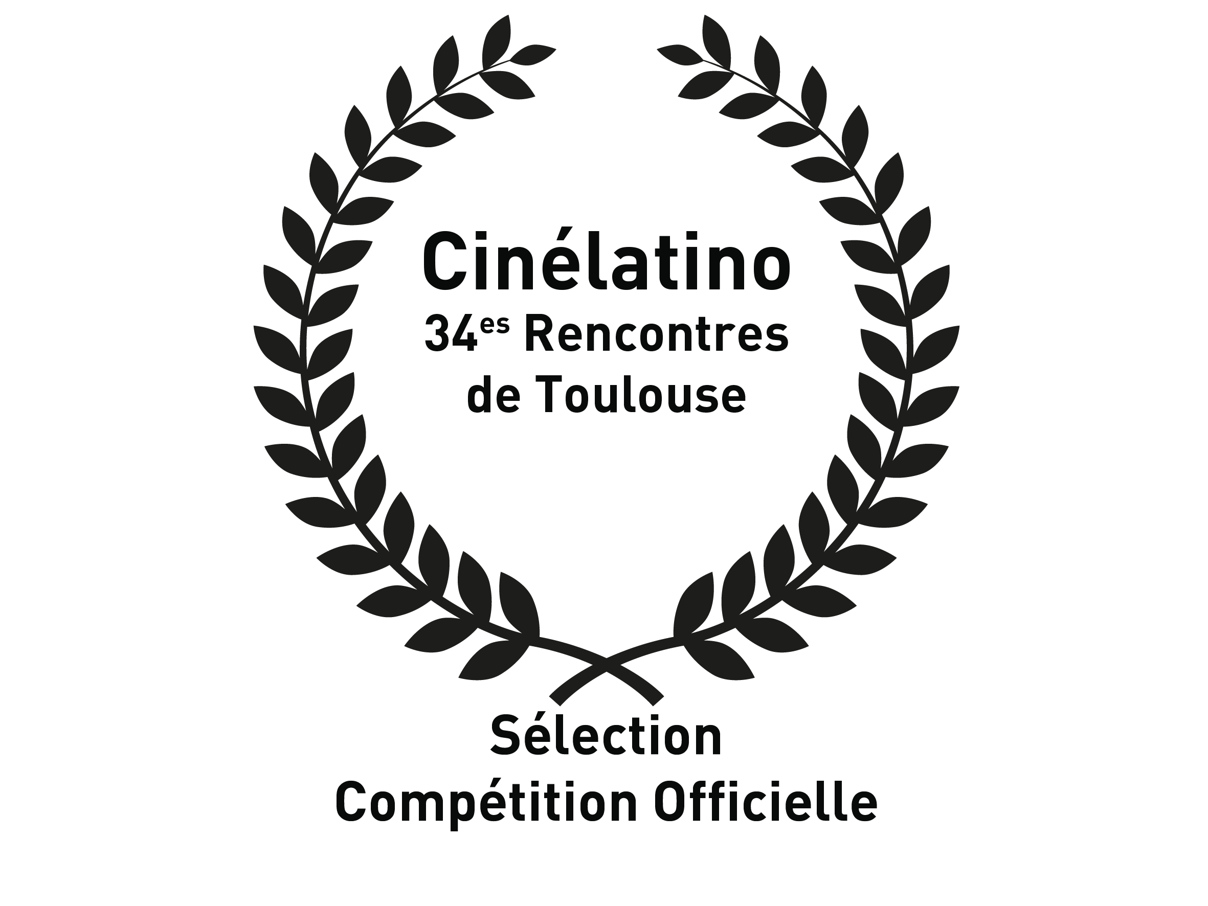 Official selection logo with laurel wreath and French text for the 34th Toulouse International Film Festival