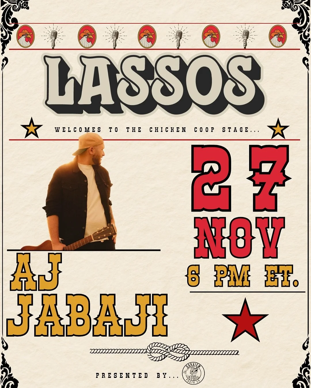🦃THANKSGIVING EVE UPDATE!🦃

Come party with us tomorrow night while we have a double header of great live music at The Chicken Coop Stage!🤠🎸🎙️

@aj.jabaji kicks us off on The Chicken Coop Stage from 6-9PM &amp; then @karson_reumann brings us int