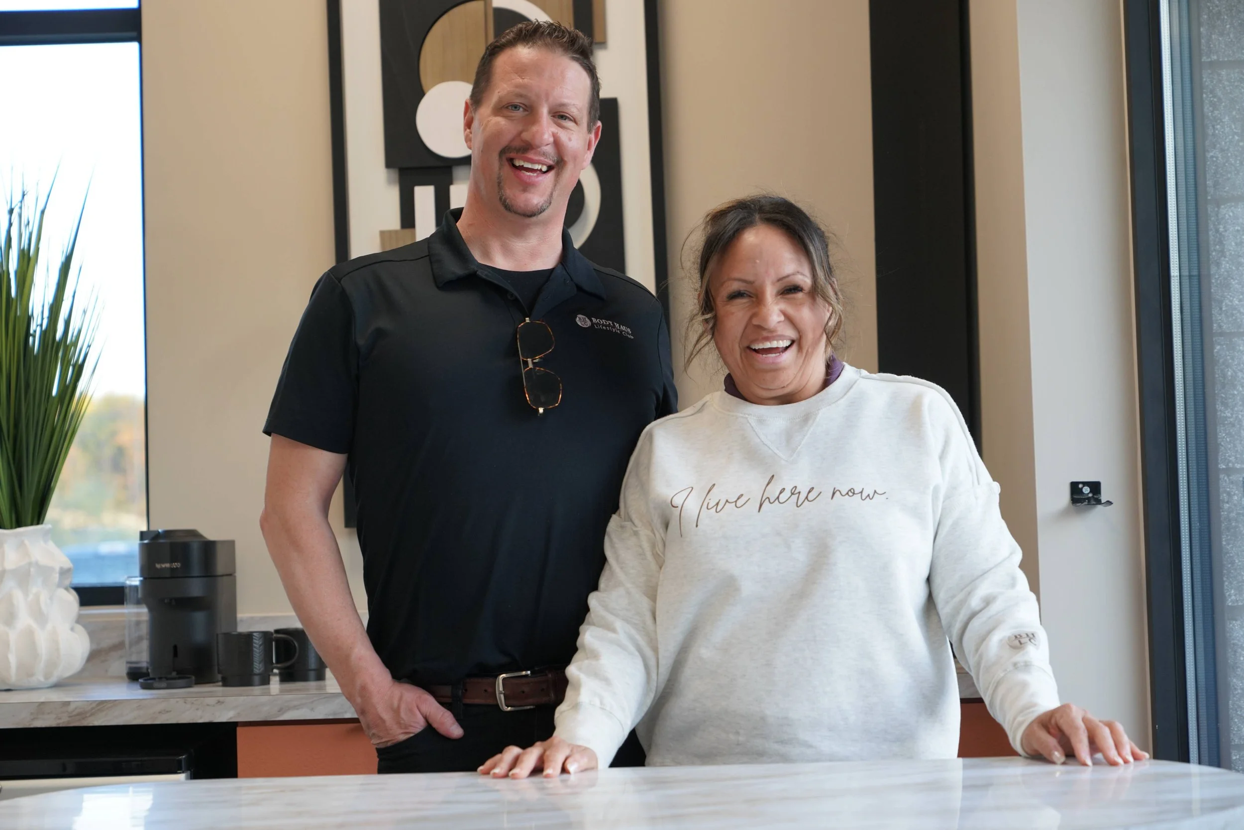 Matt and Natalie Hayden, the founders of BHLC, welcoming you to the Body Haus community in Norton Shores.