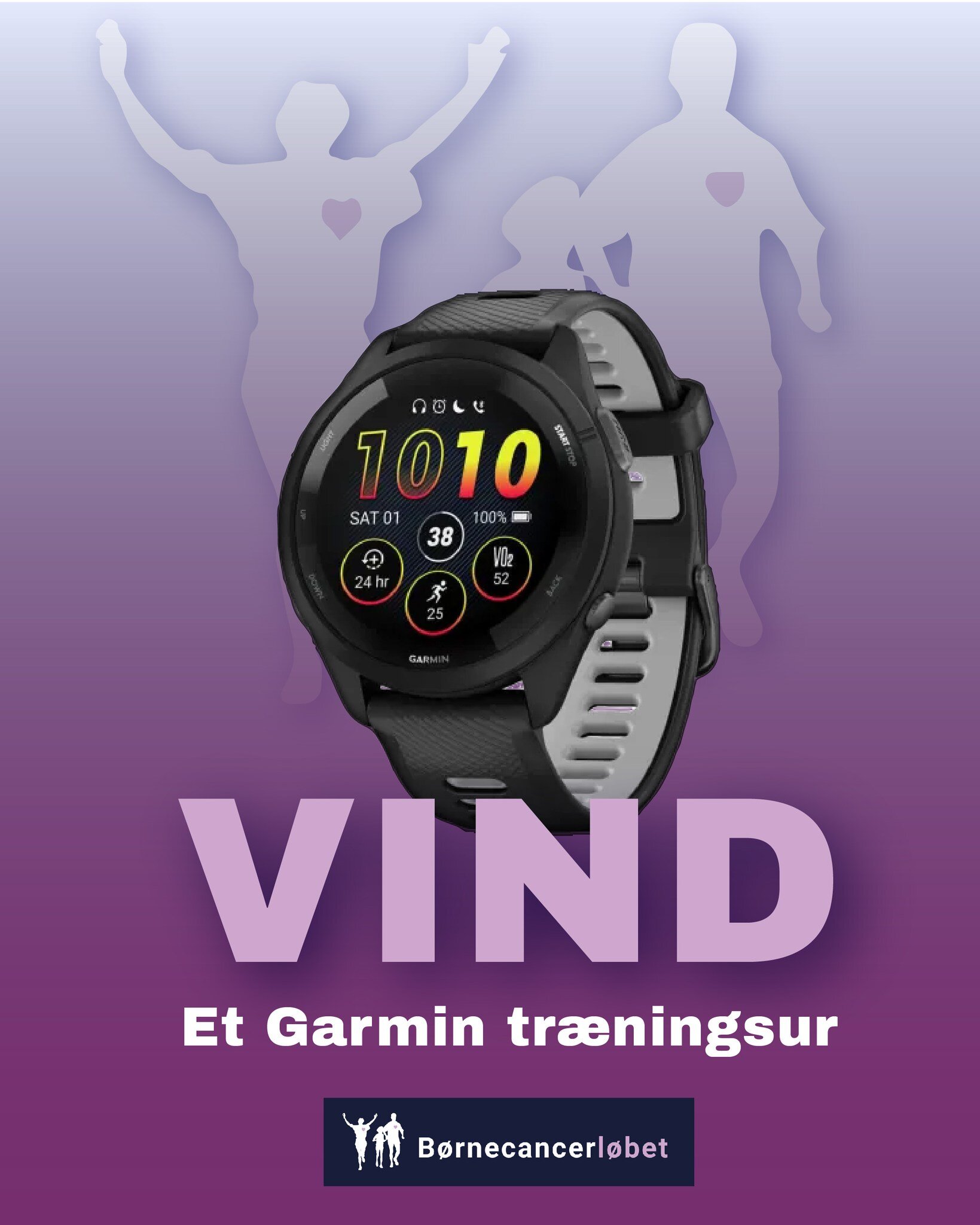 Vind et Garmin Forerunner 265 💜

Alt du skal g&oslash;re er at k&oslash;be din billet til B&oslash;rnecancerl&oslash;bet inden d. 12. april, og du vil automatisk deltage i lodtr&aelig;kningen om denne fantastiske pr&aelig;mie! 🎁

Skynd dig at sikre