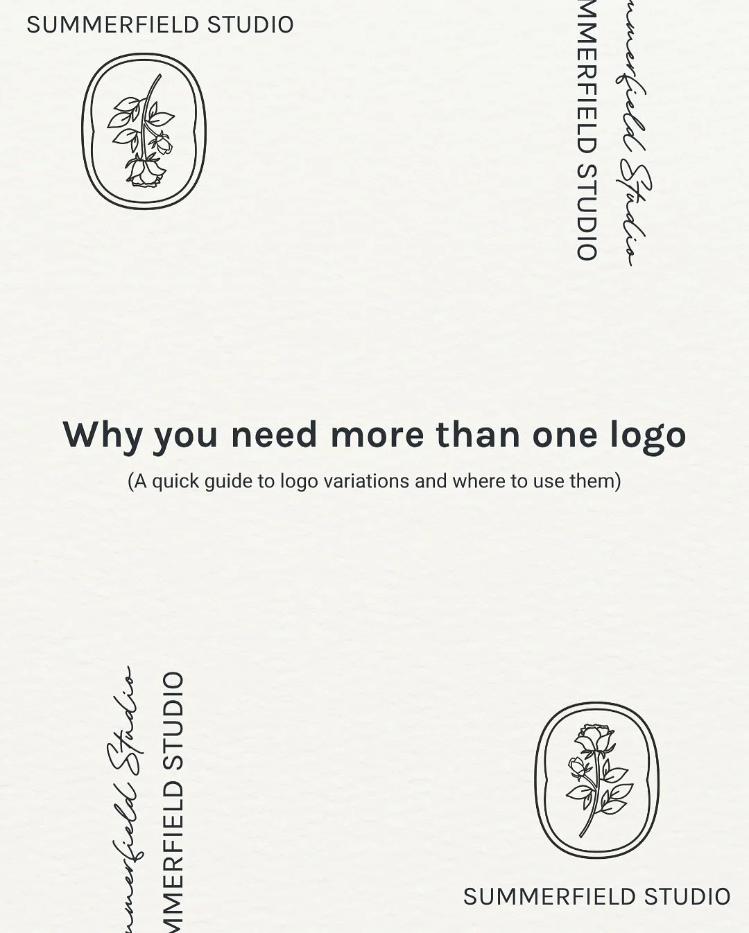 You don&rsquo;t need just a logo &mdash; you need a logo system.

Every brand deserves a visual identity that looks good and works hard behind the scenes. That&rsquo;s why we create full logo suites &mdash; designed to help your business show up cons