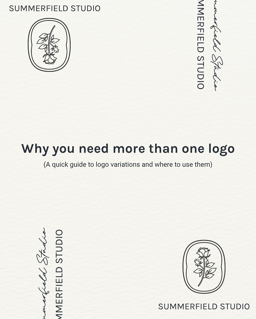 You don&rsquo;t need just a logo &mdash; you need a logo system.

Every brand deserves a visual identity that looks good and works hard behind the scenes. That&rsquo;s why we create full logo suites &mdash; designed to help your business show up cons