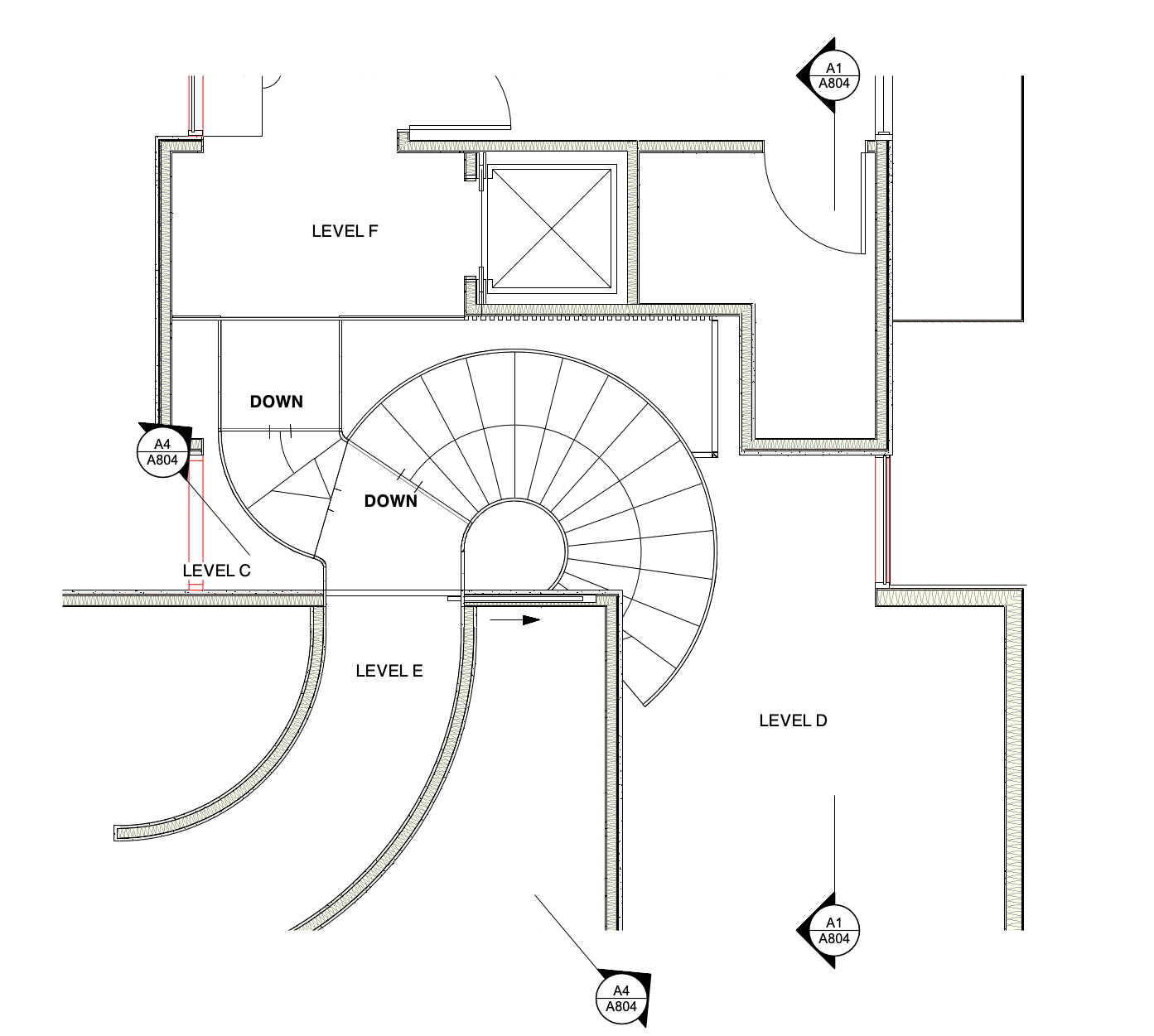 Kevan Hoertdoerfer Architects / Stair Plan