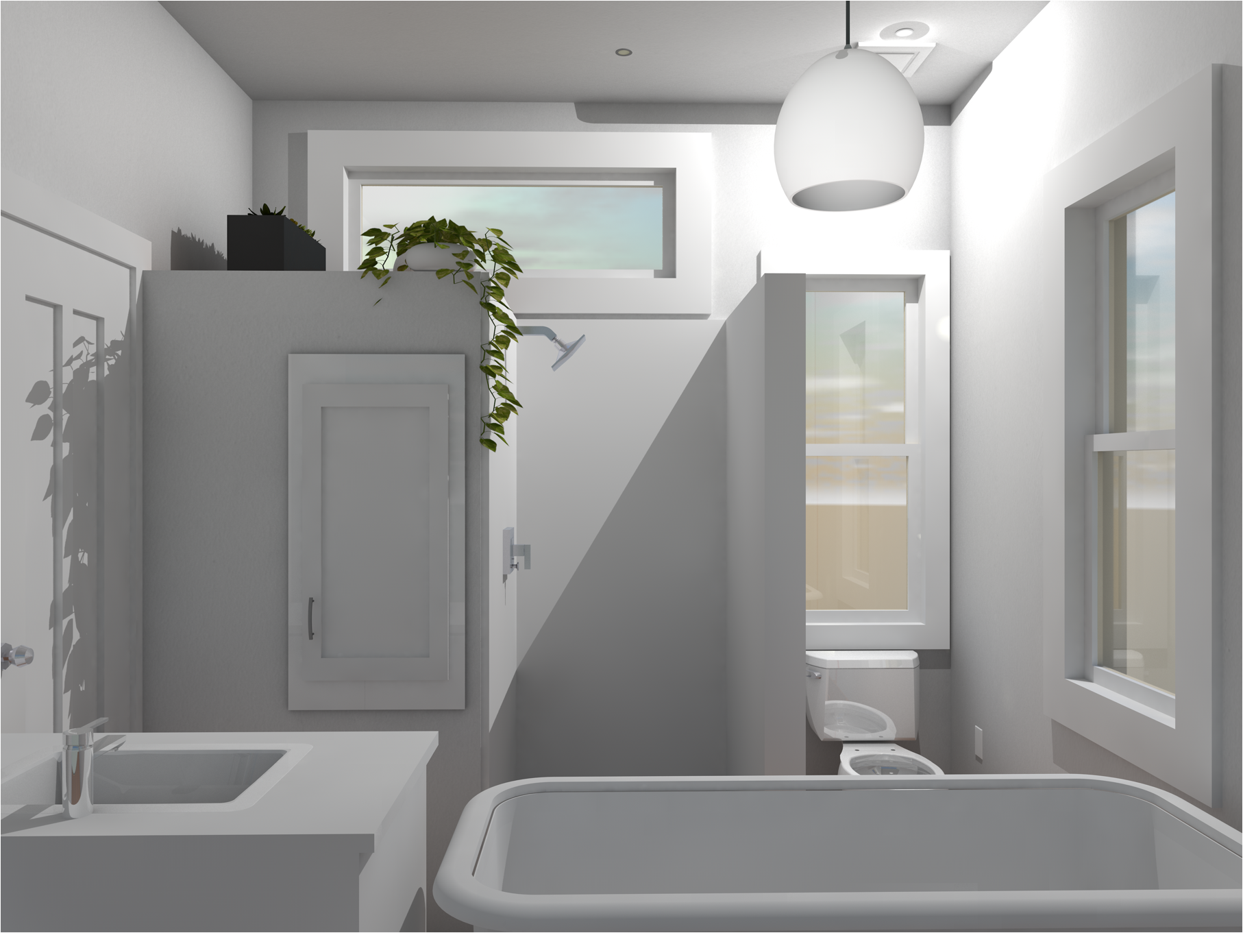 Interior Bathroom Perspective